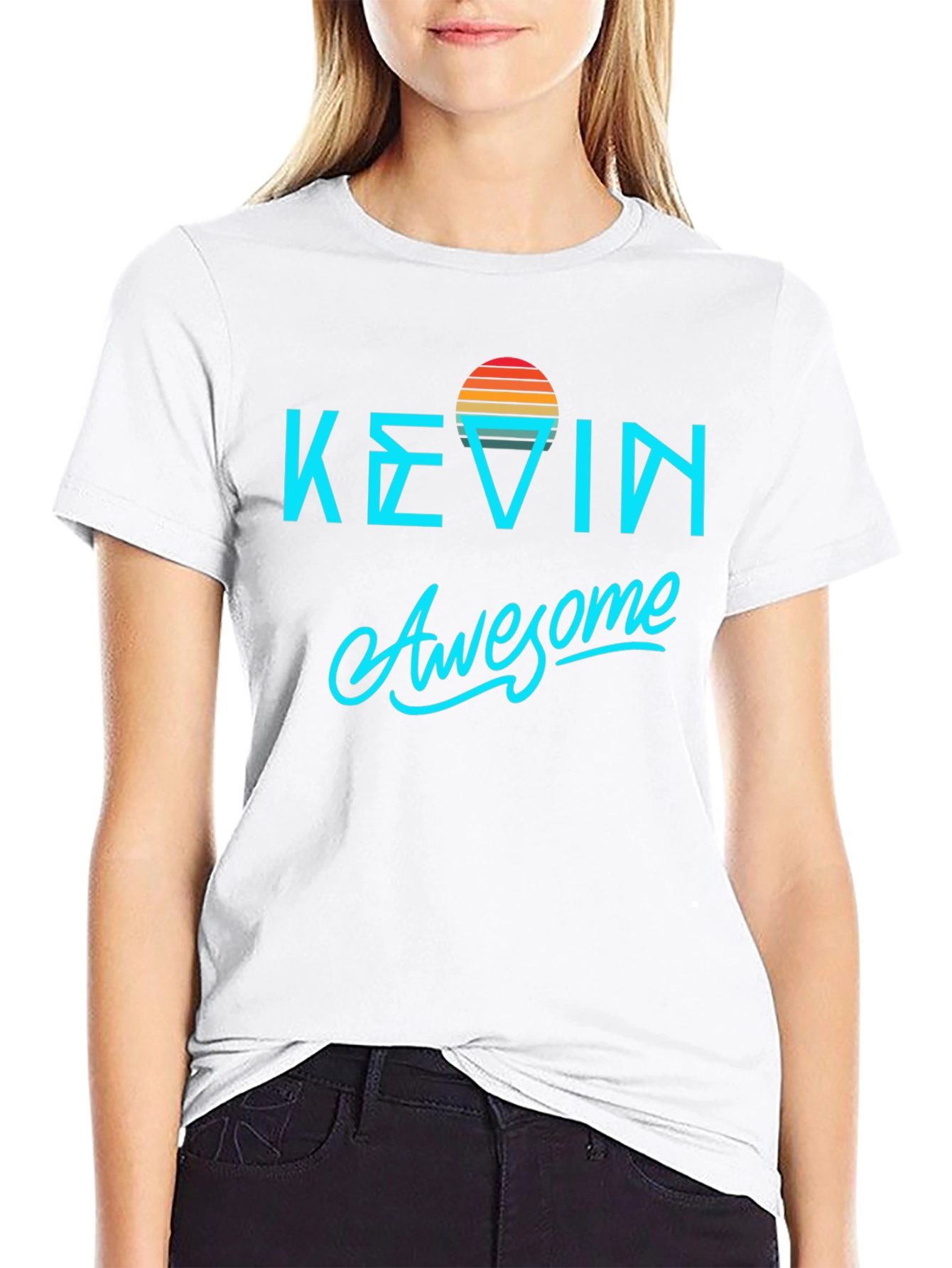 Kevin Awesome Retro Style Graphic T-Shirt