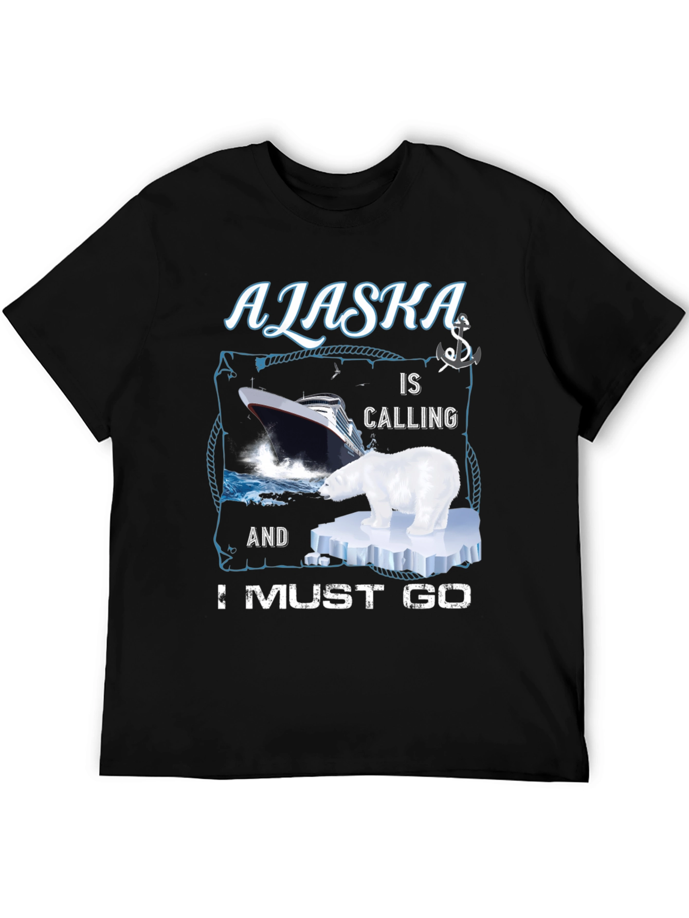 Alaska Cruise T-Shirt - Polar Bear Design