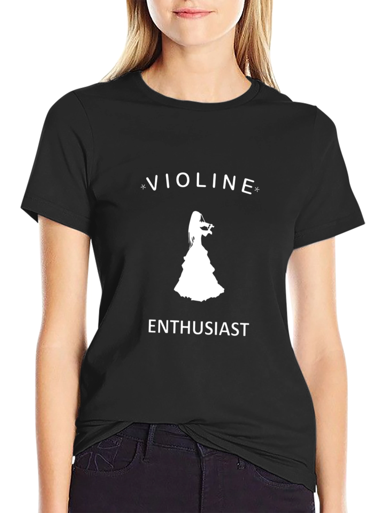 Violin Enthusiast Black T-Shirt