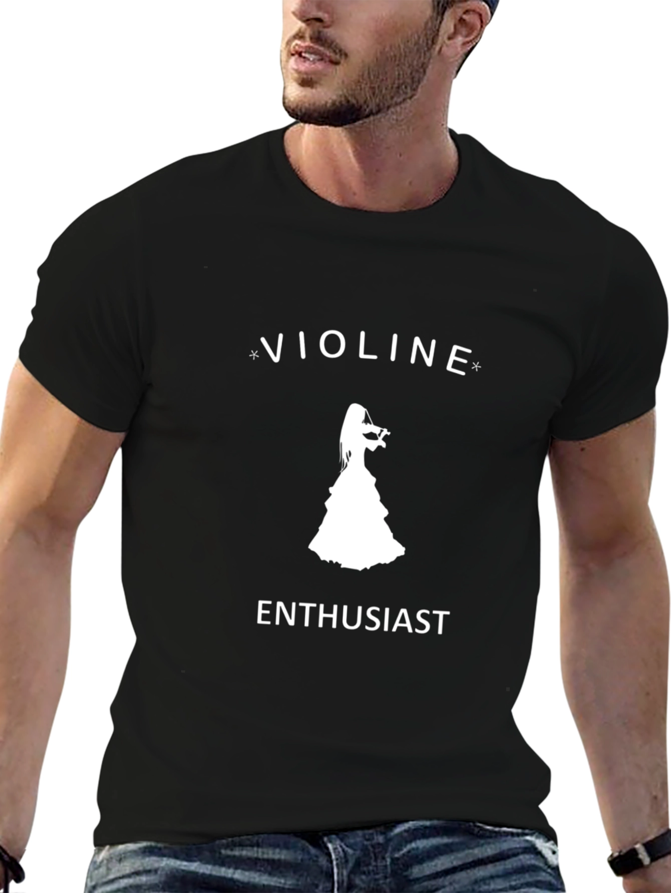 Violin Enthusiast Black T-Shirt