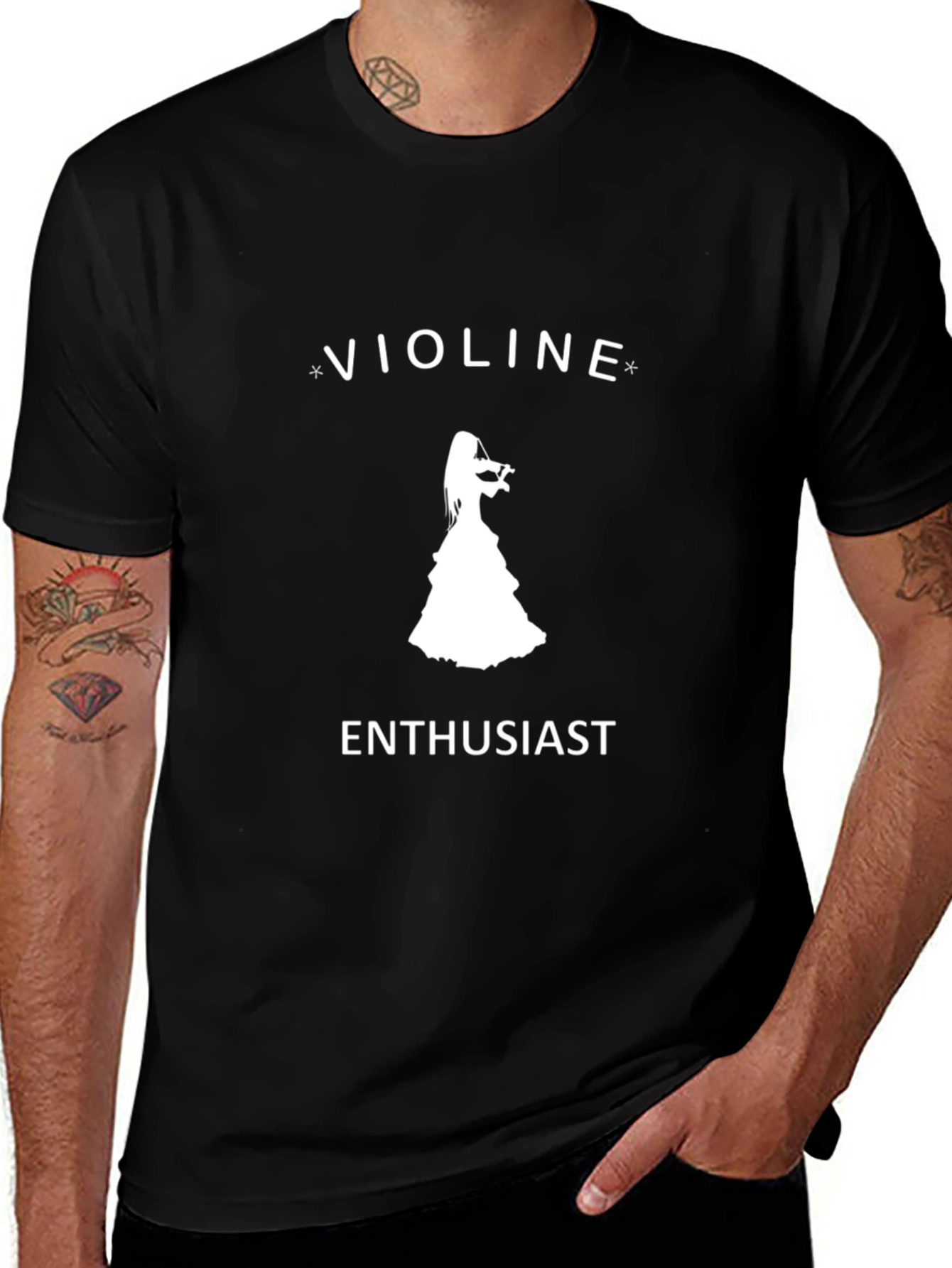Violin Enthusiast Black T-Shirt