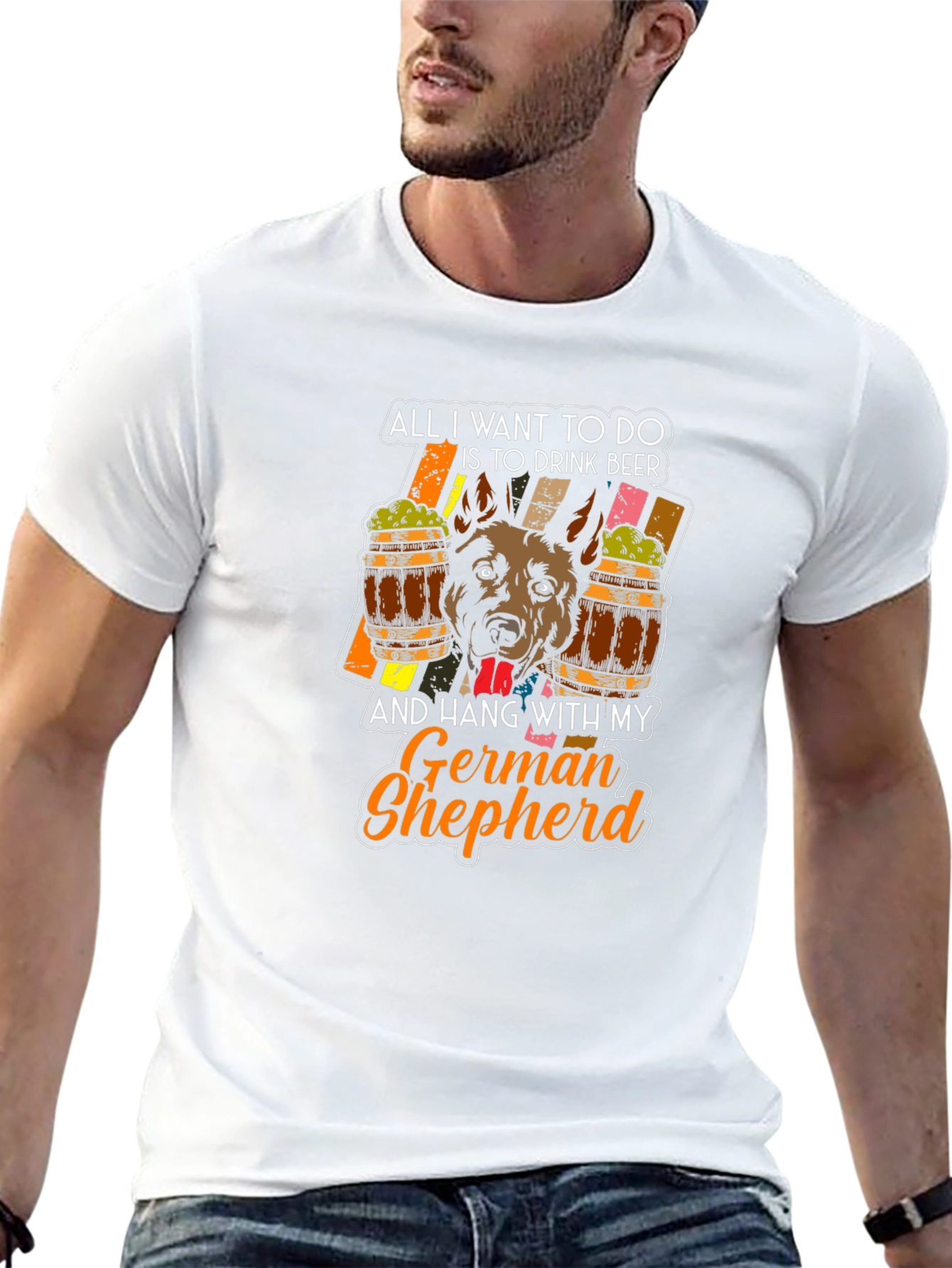 German Shepherd Beer Lover T-Shirt