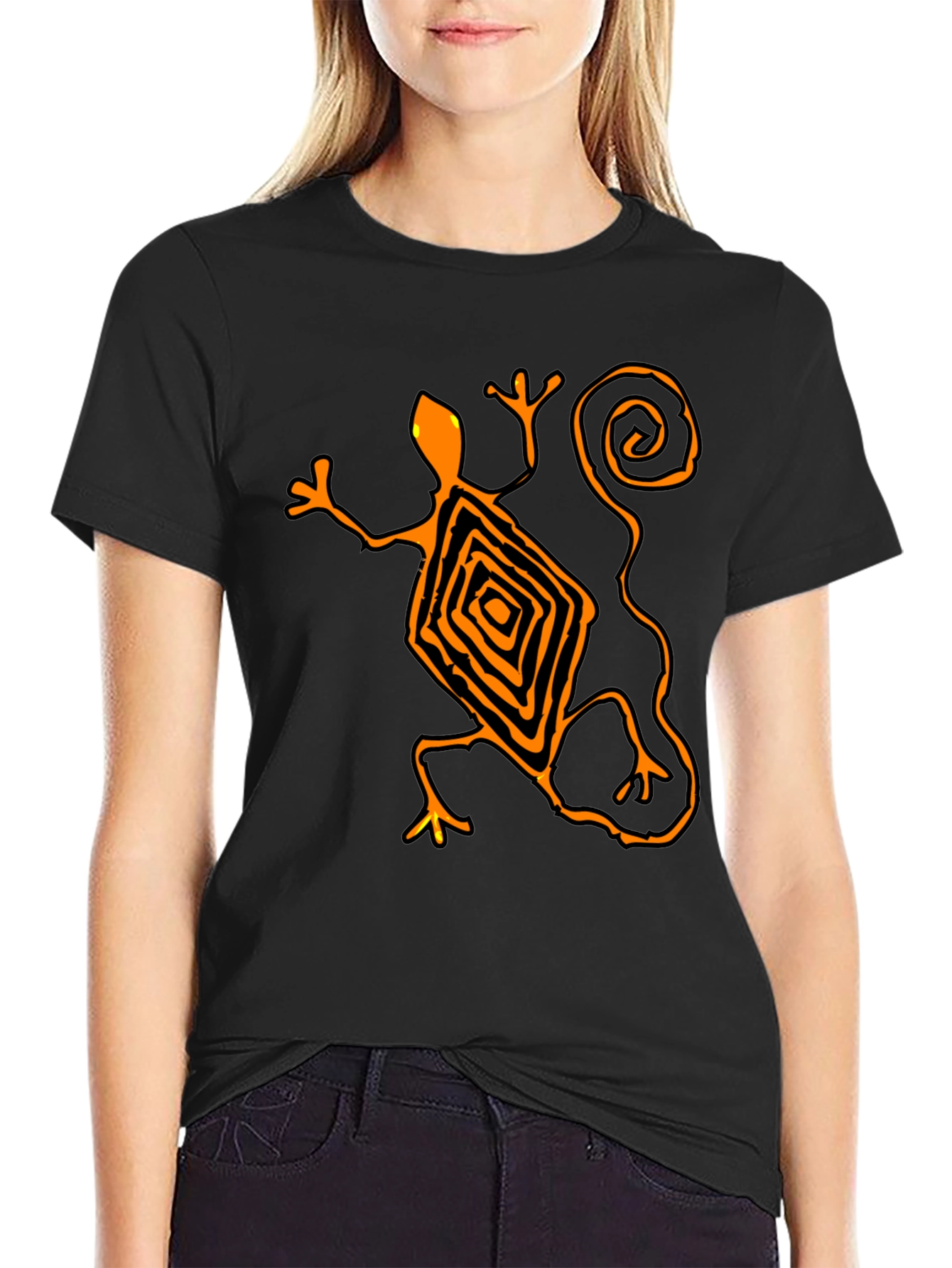 Lizard Graphic Tee - Mens Black T-Shirt