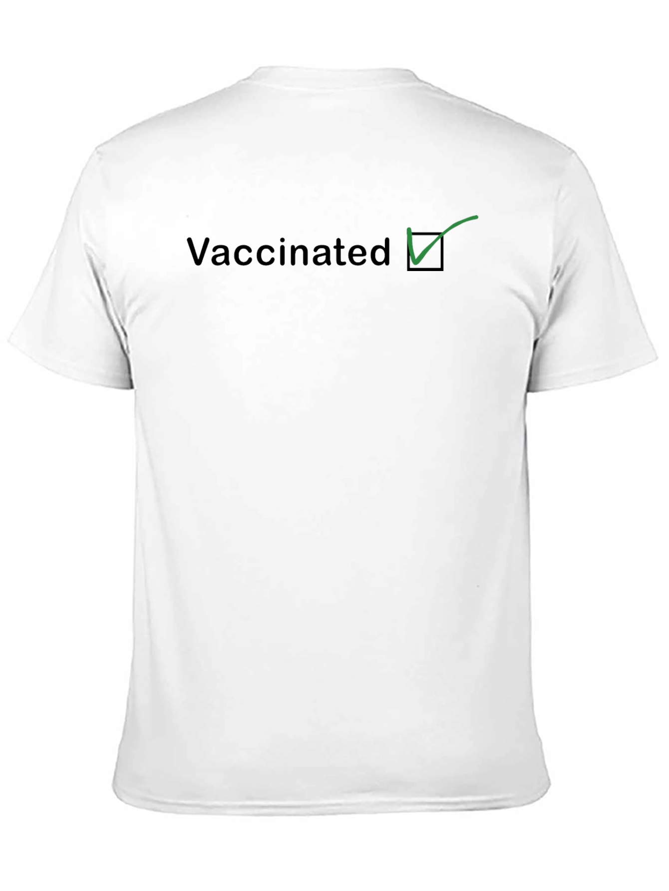 Vaccinated Checkmark Graphic Tee - Black