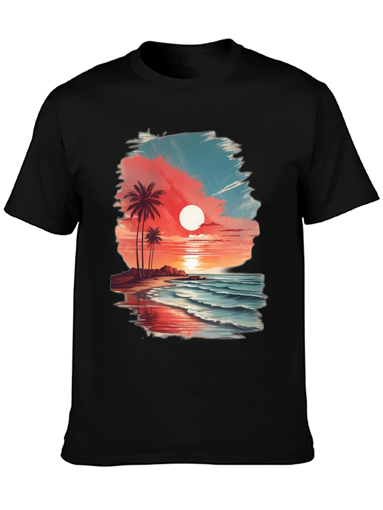 Tropical Sunset Graphic Tee - Island Vibes