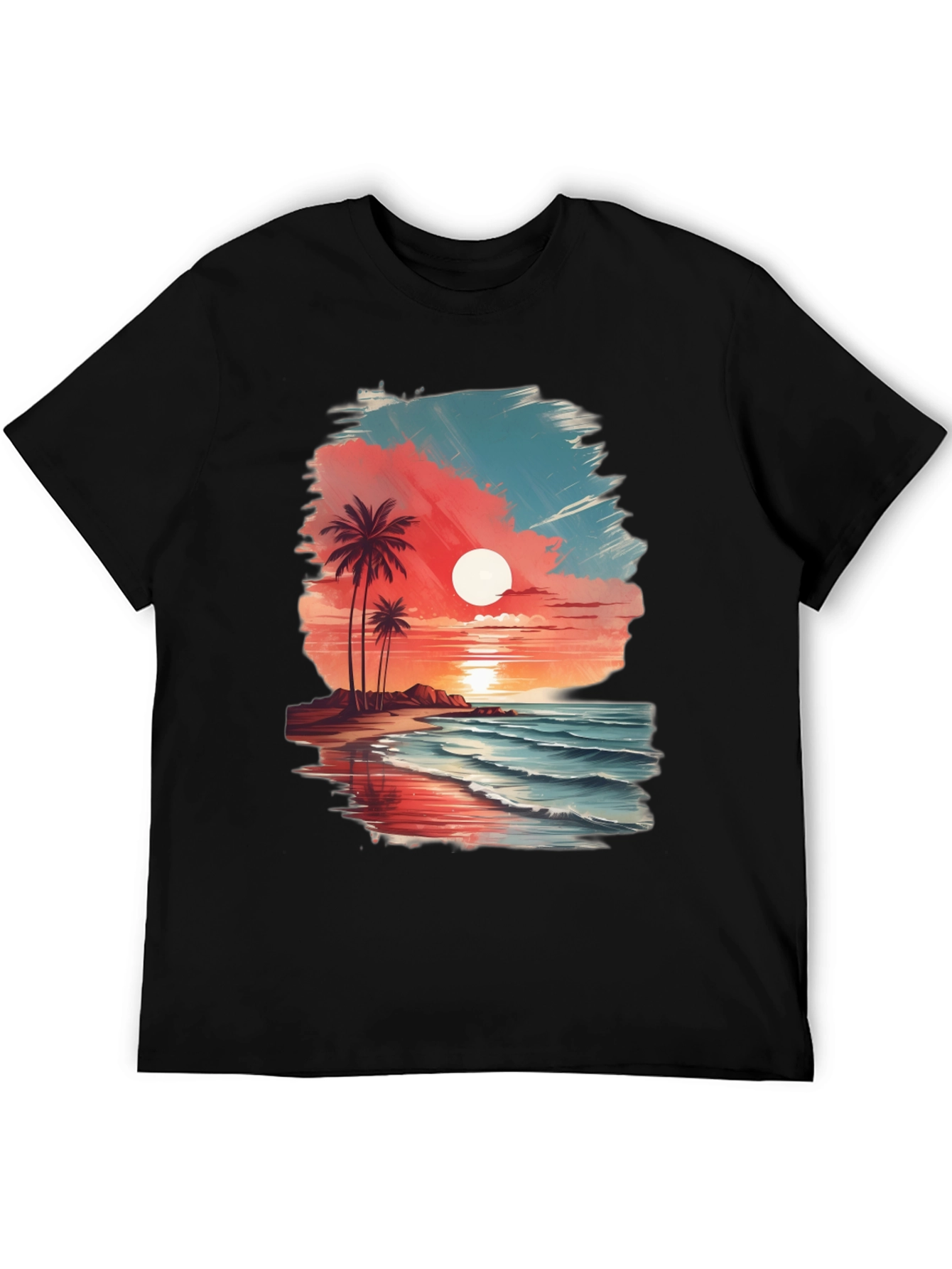 Tropical Sunset Graphic Tee - Island Vibes