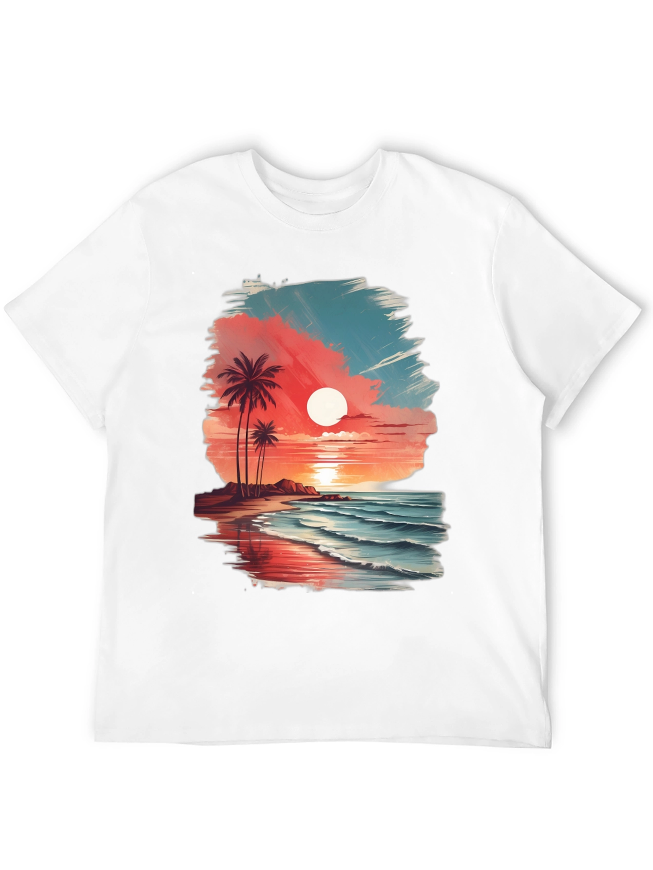Tropical Sunset Graphic Tee - Island Vibes