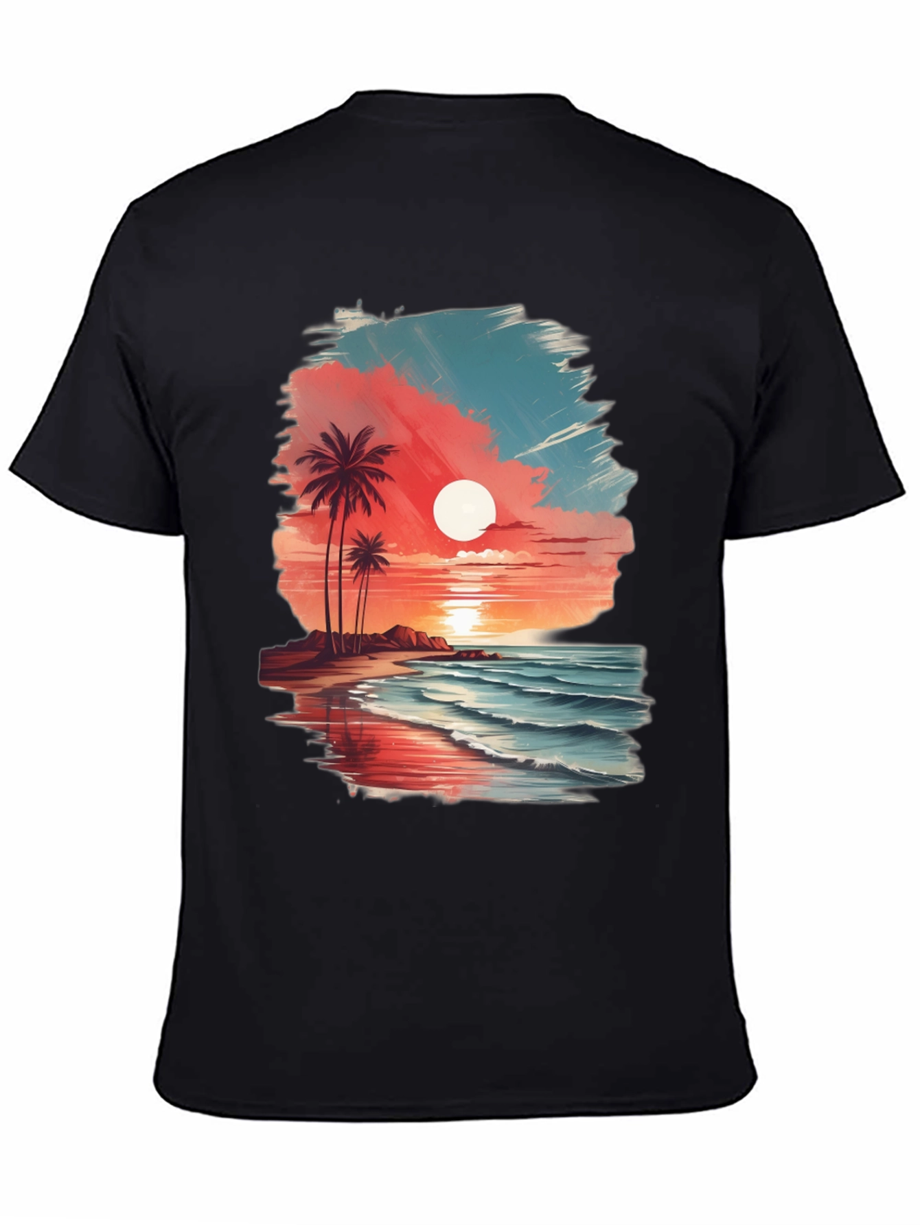 Tropical Sunset Graphic Tee - Island Vibes