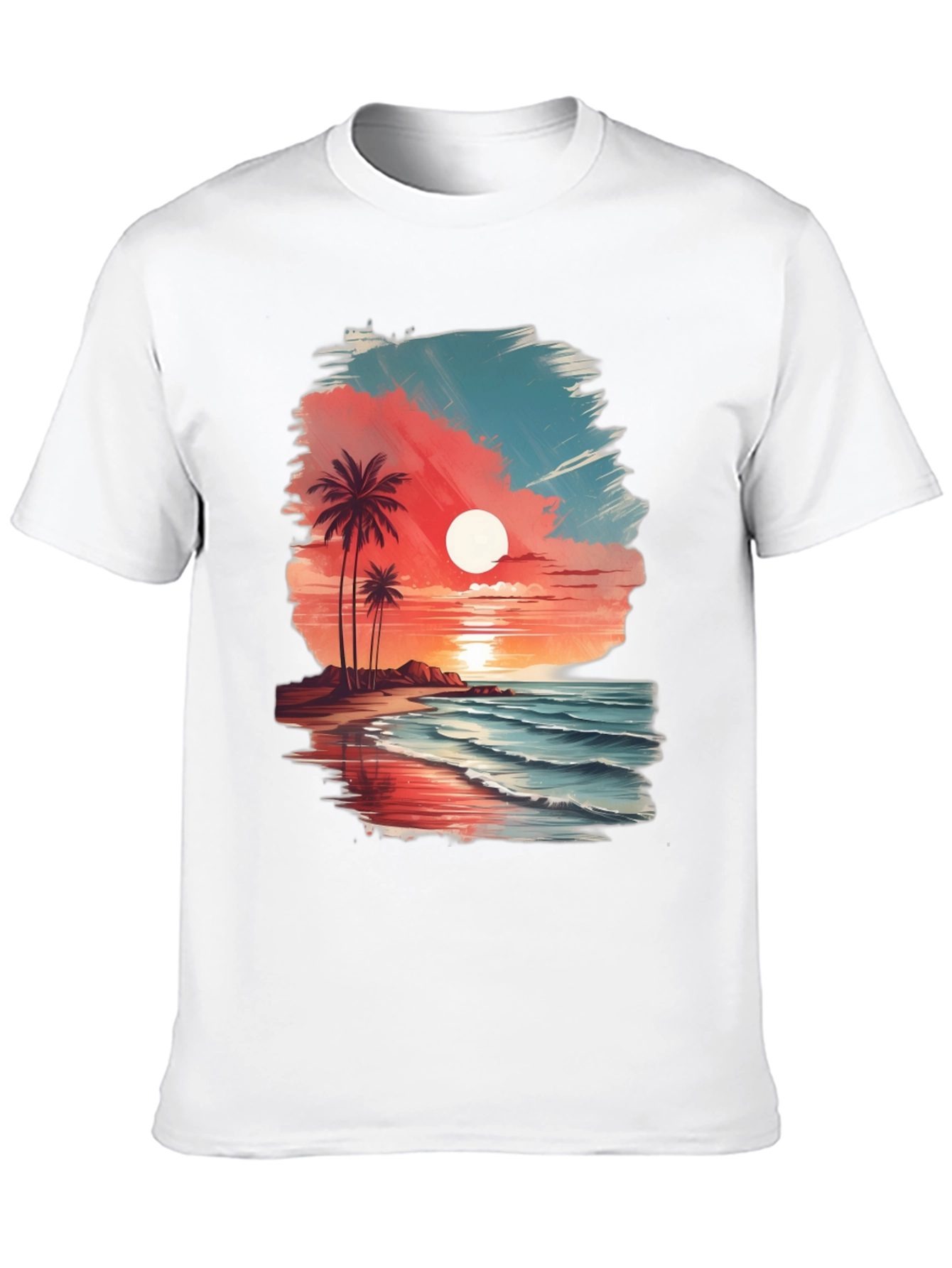 Tropical Sunset Graphic Tee - Island Vibes