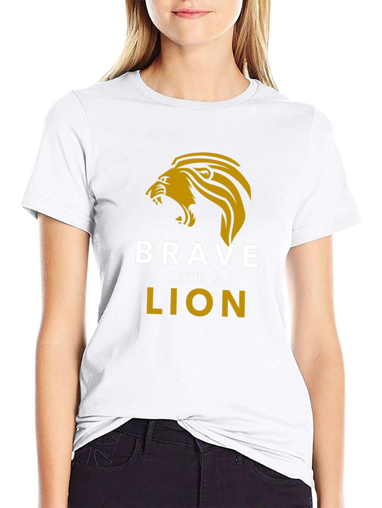 Brave Like a Lion Graphic Tee - Black