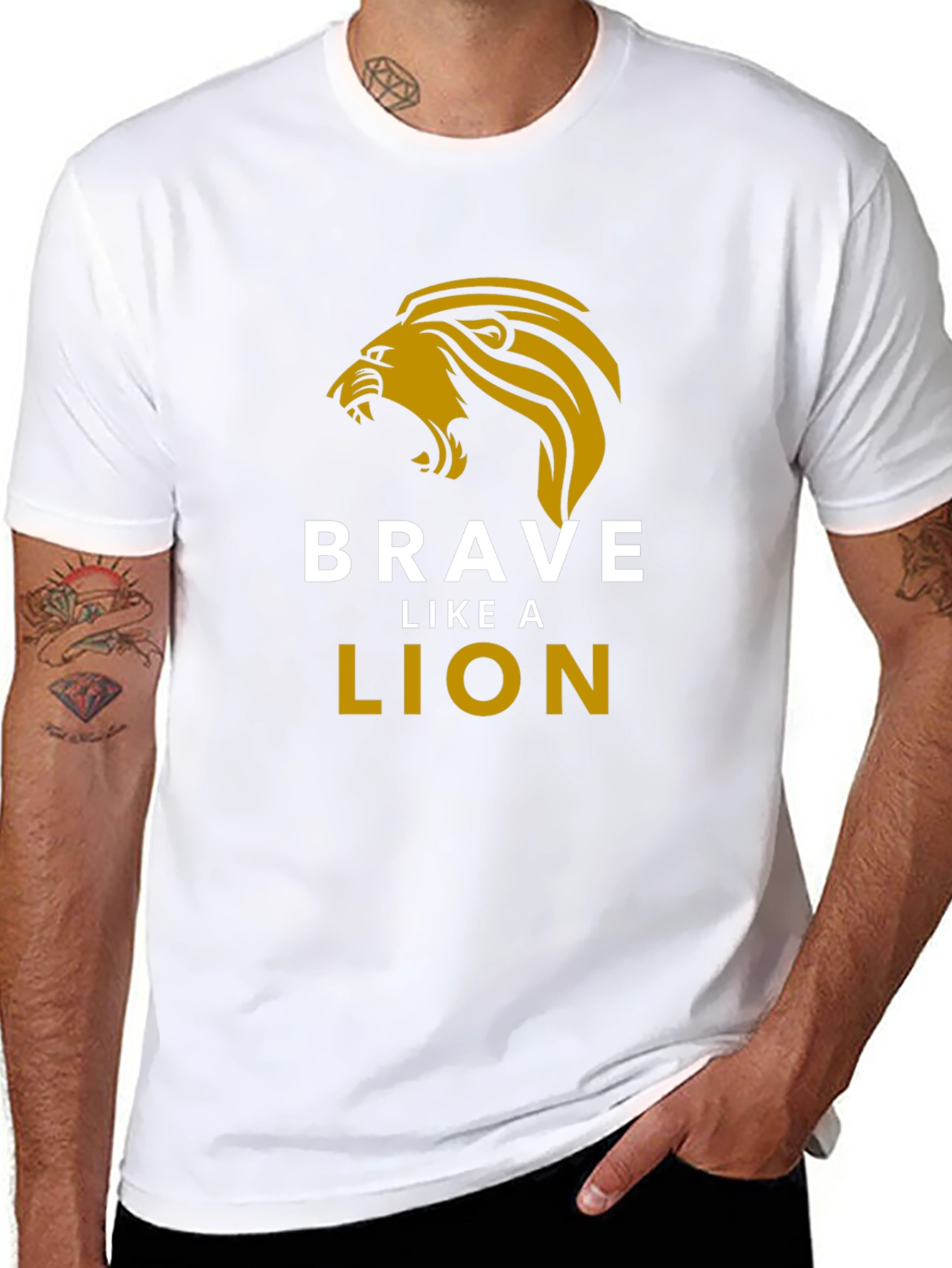 Brave Like a Lion Graphic Tee - Black