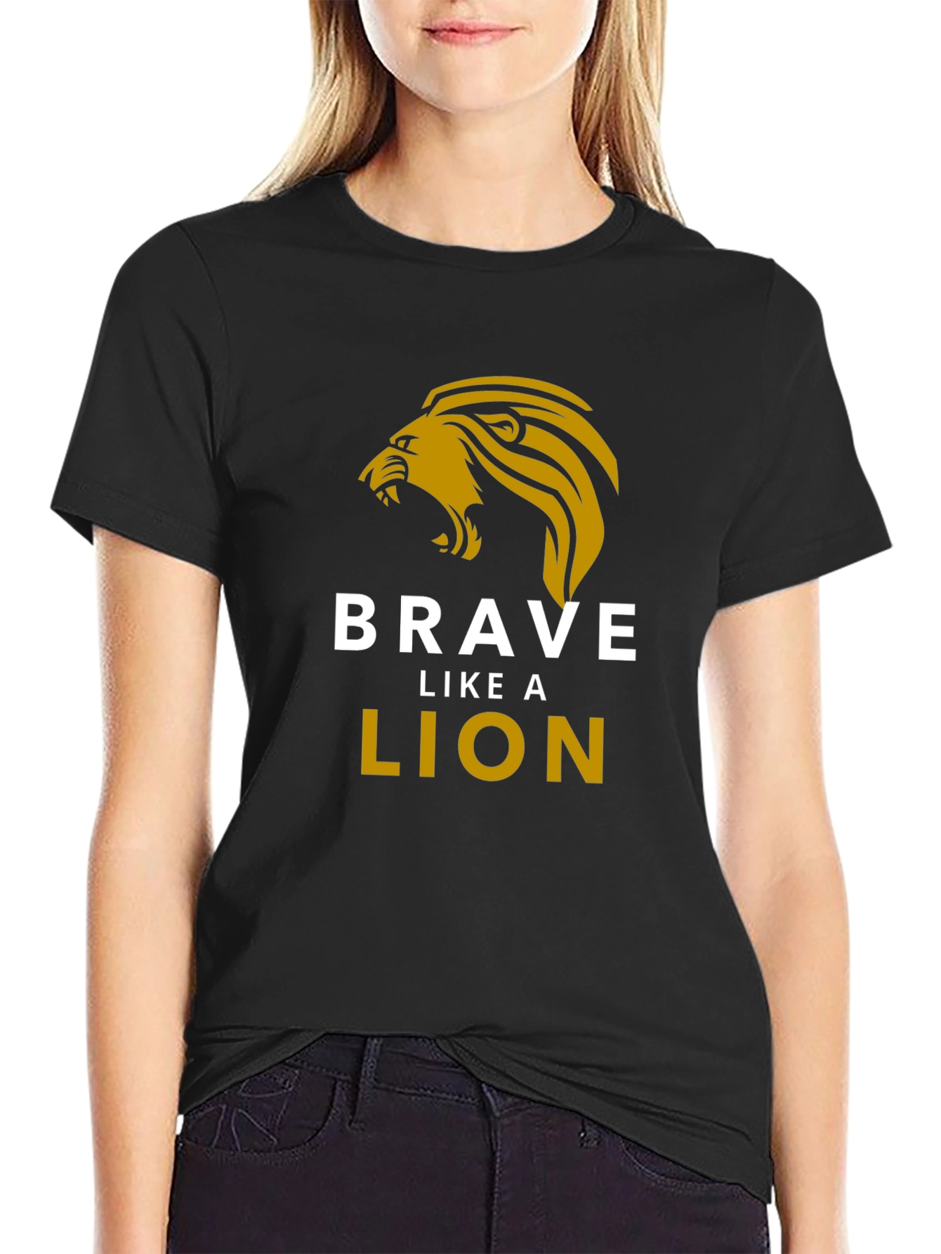 Brave Like a Lion Graphic Tee - Black