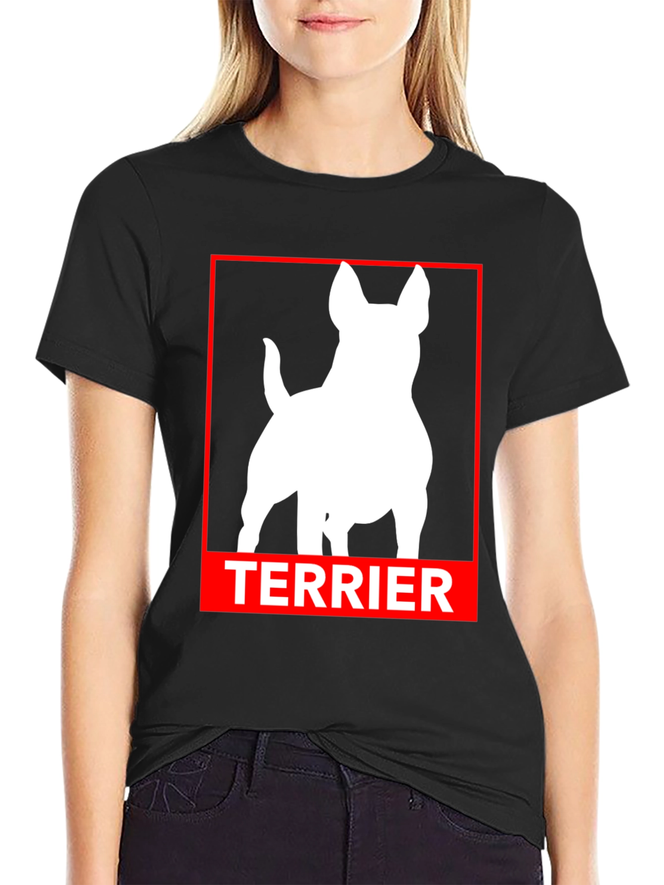 Terrier Dog Silhouette Graphic Tee