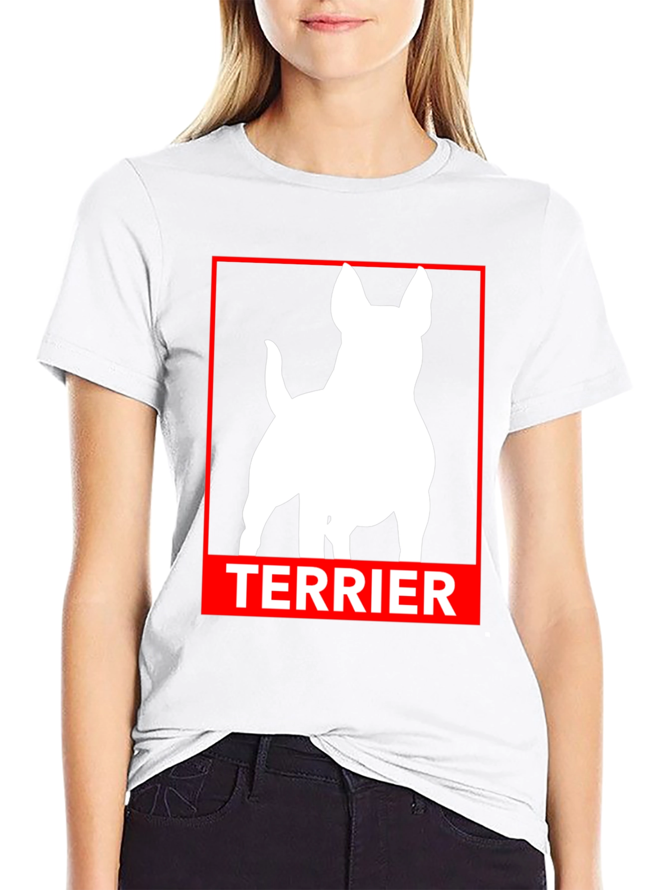 Terrier Dog Silhouette Graphic Tee