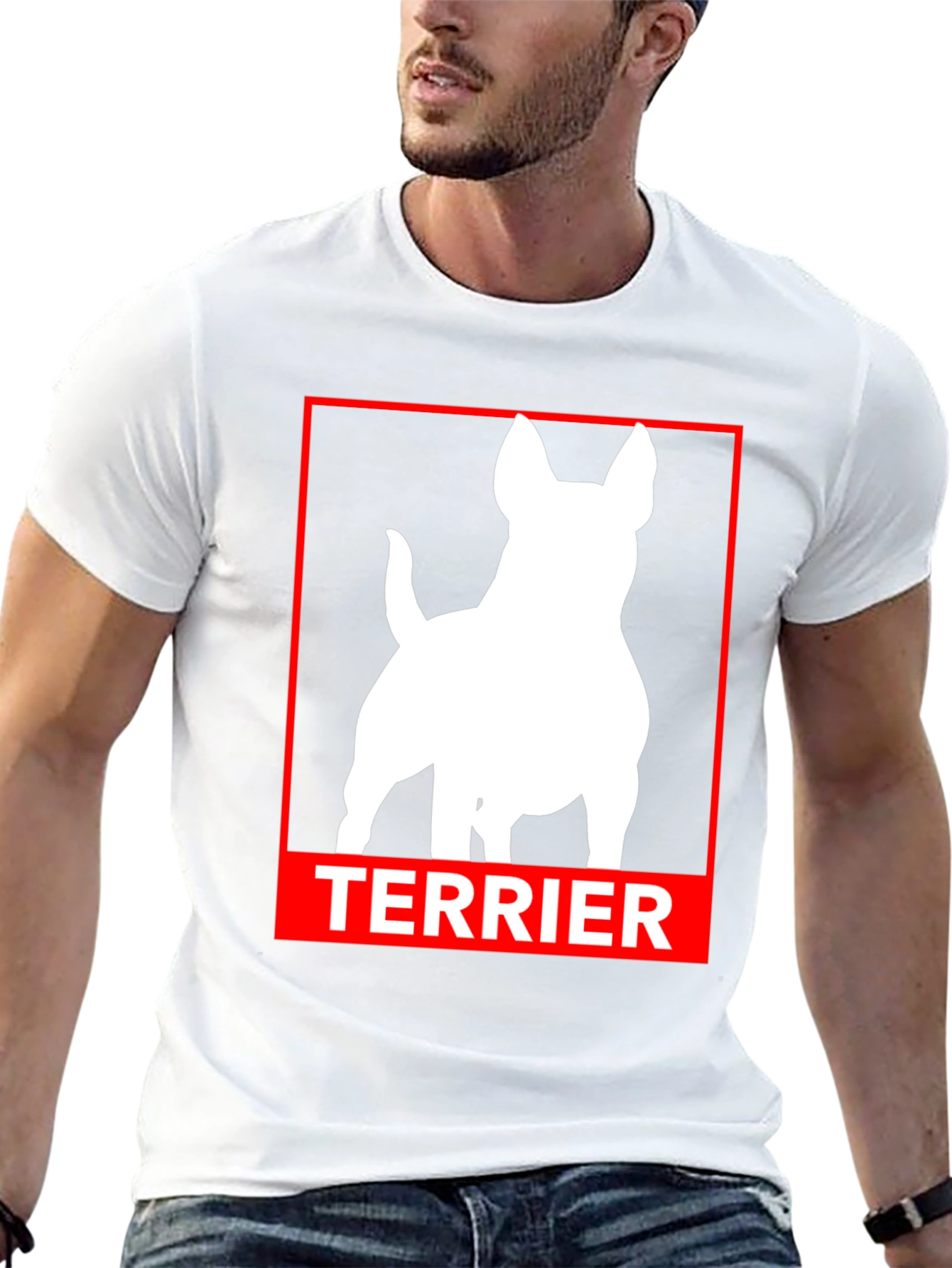 Terrier Dog Silhouette Graphic Tee