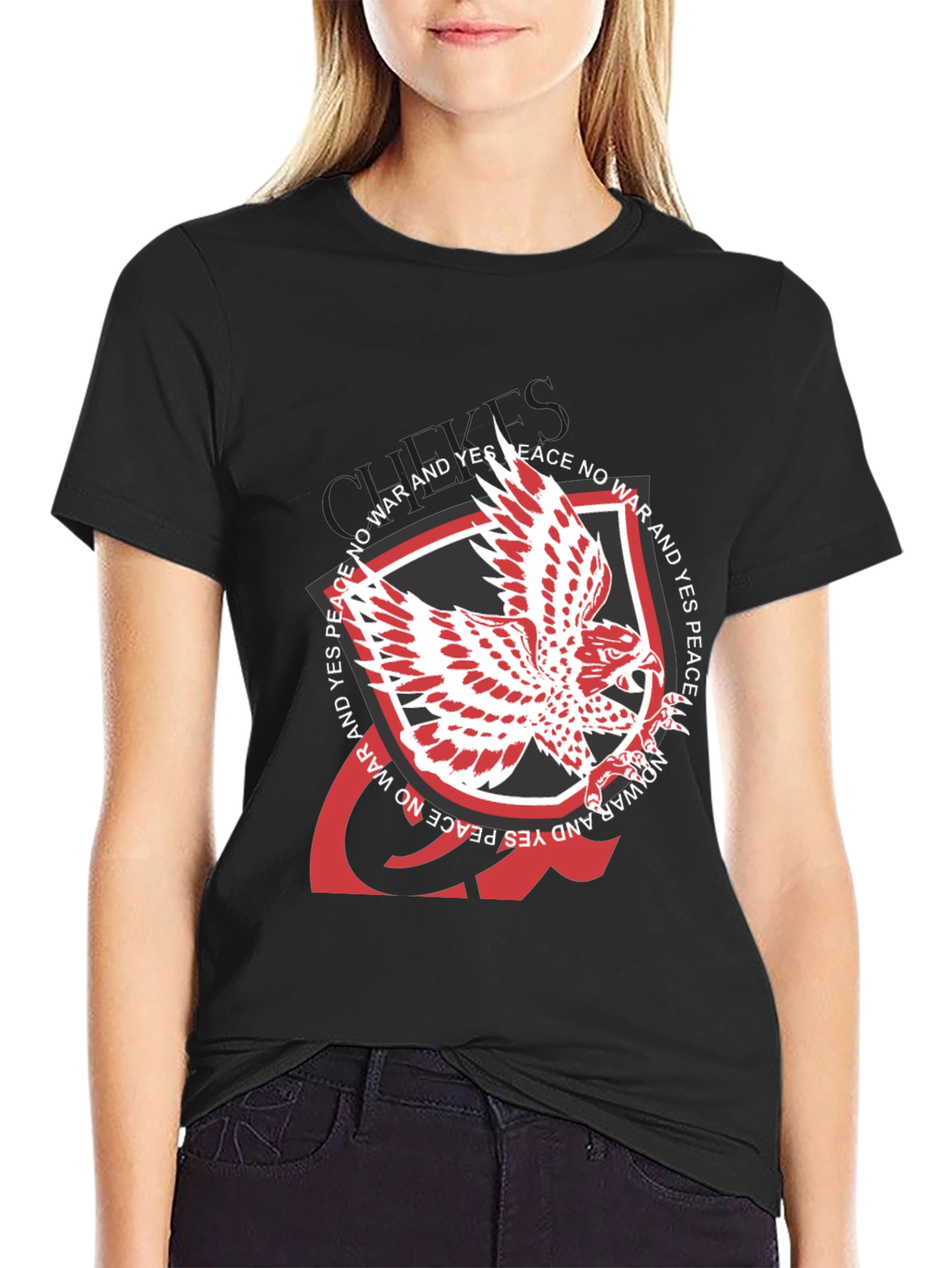 Peace Dove Graphic Black T-Shirt