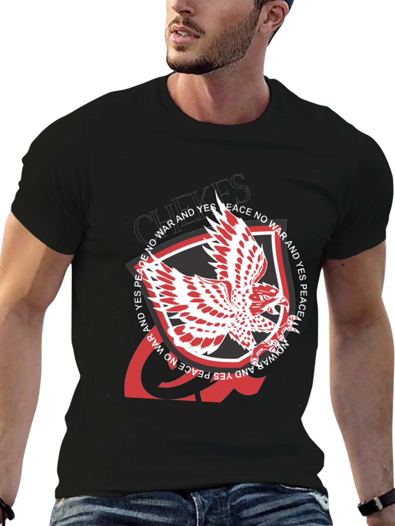 Peace Dove Graphic Black T-Shirt