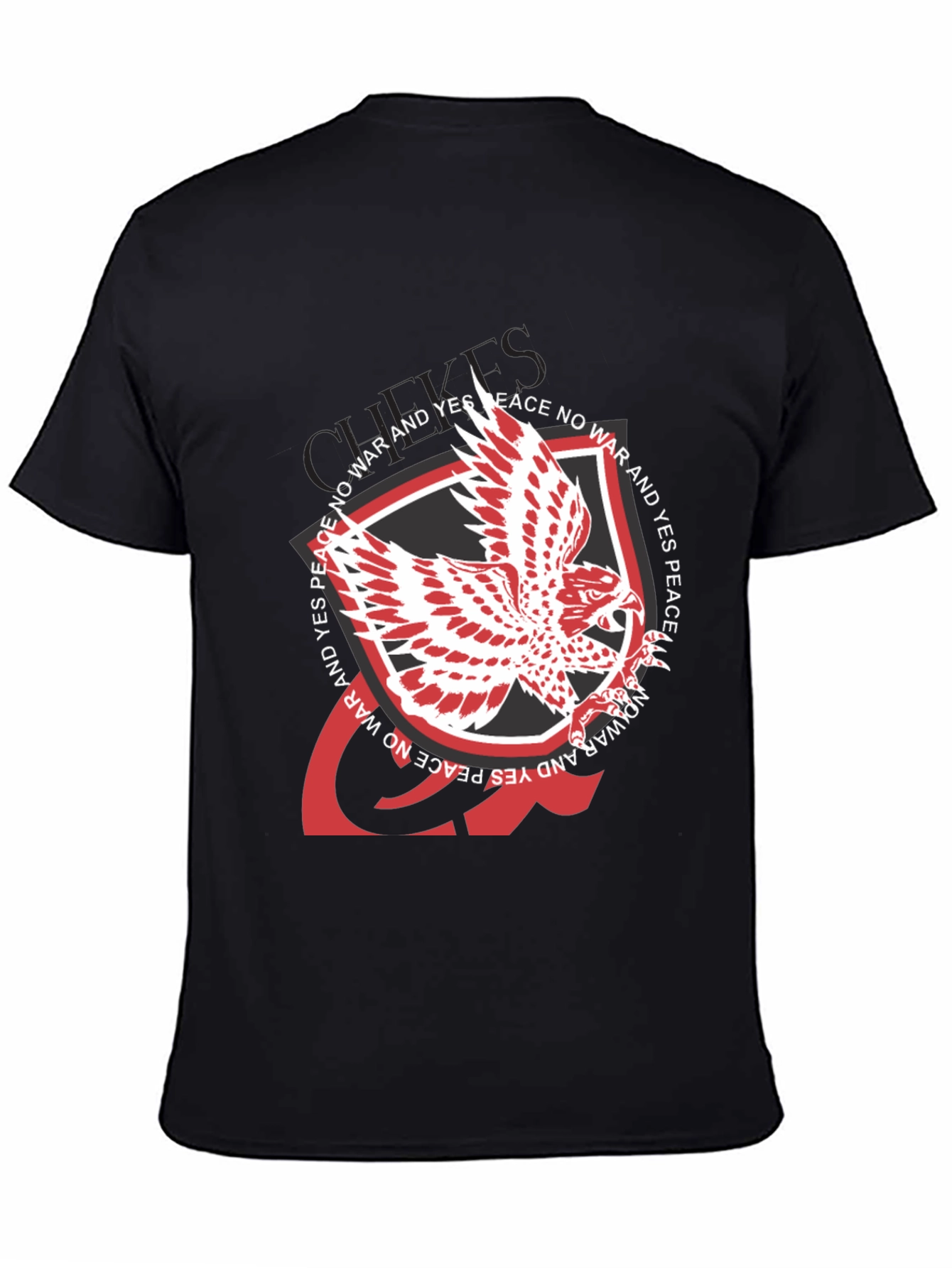 Peace Dove Graphic Black T-Shirt
