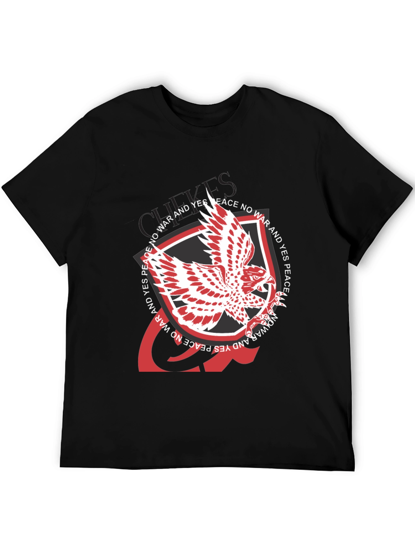 Peace Dove Graphic Black T-Shirt