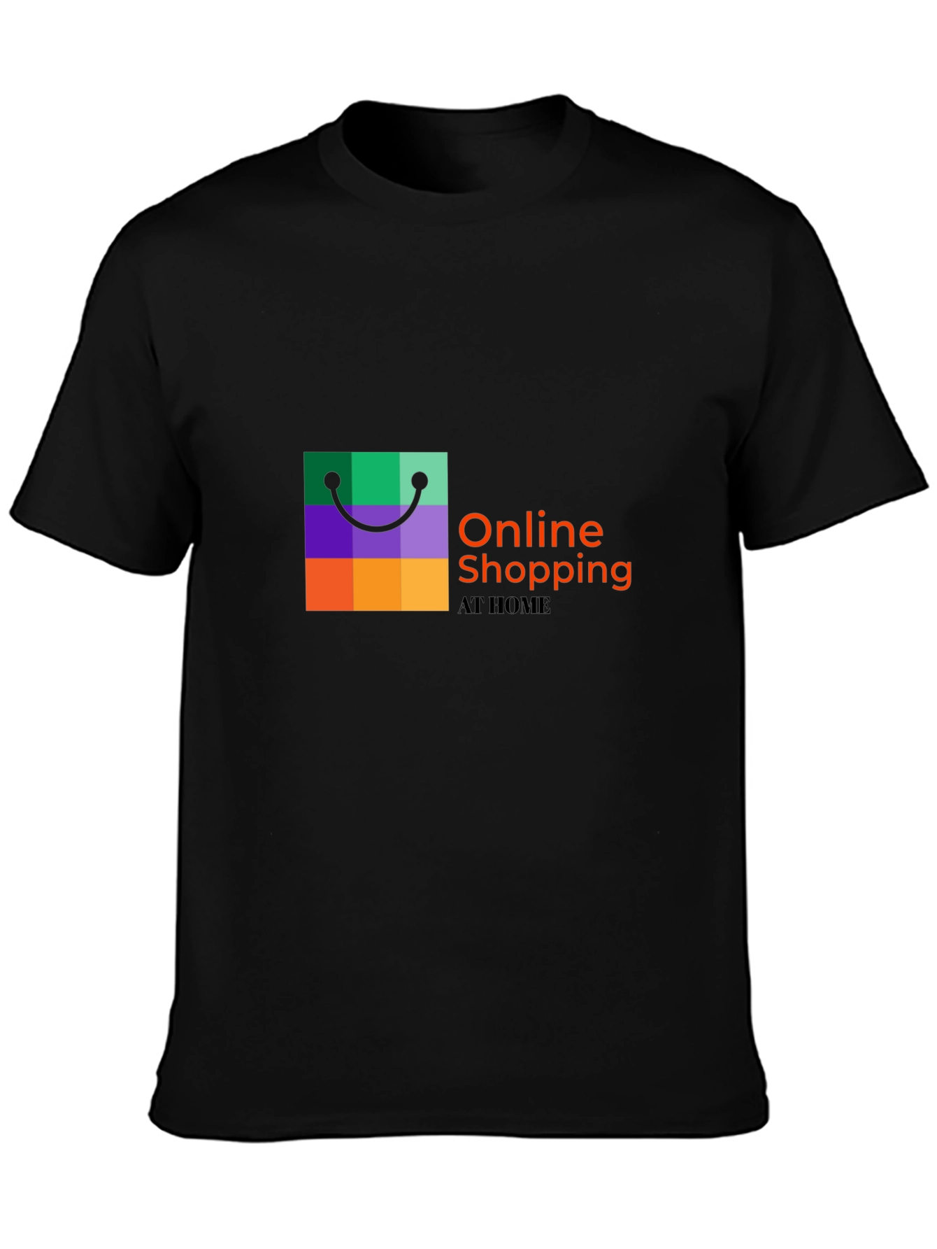 Online Shopping Black T-Shirt