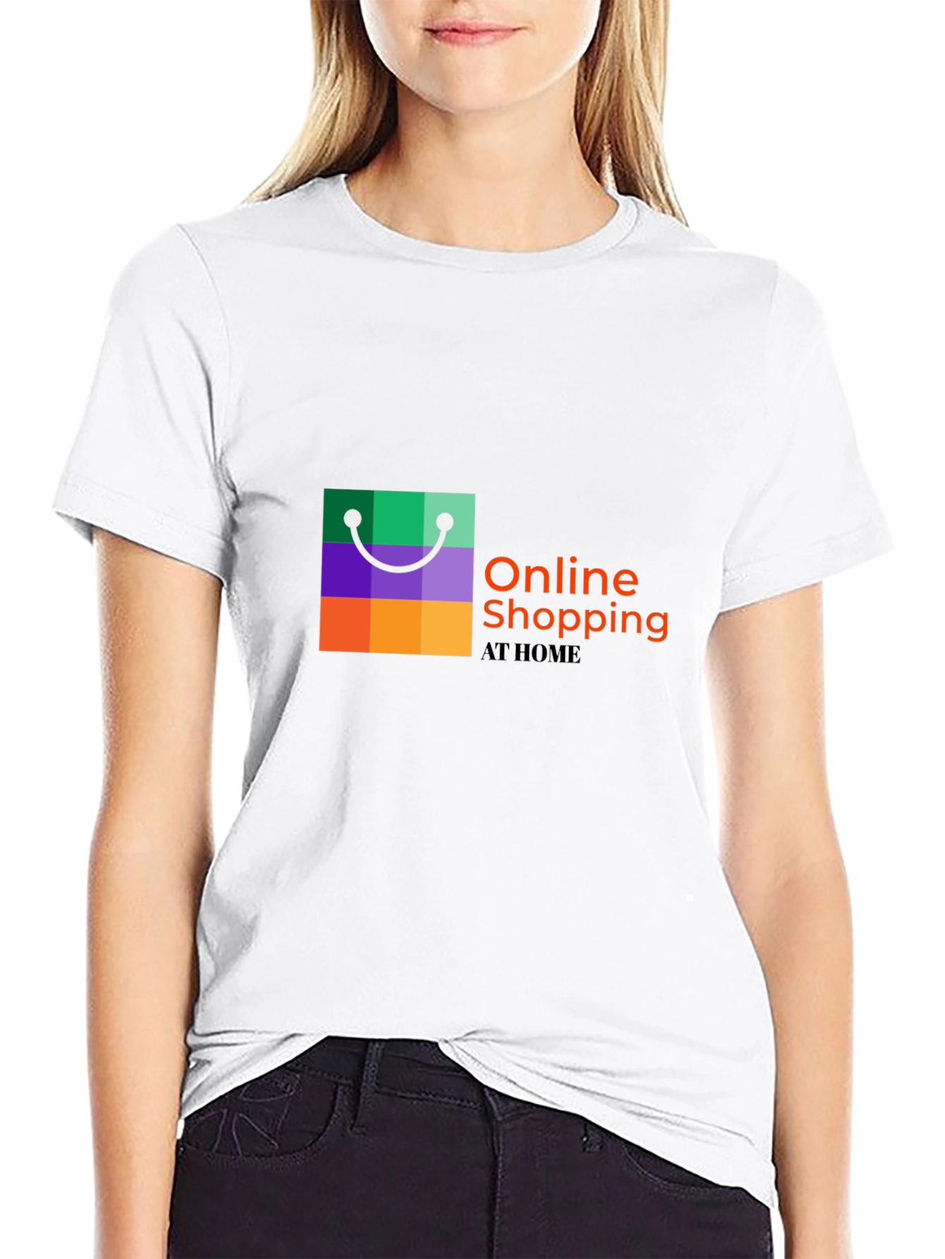 Online Shopping Black T-Shirt