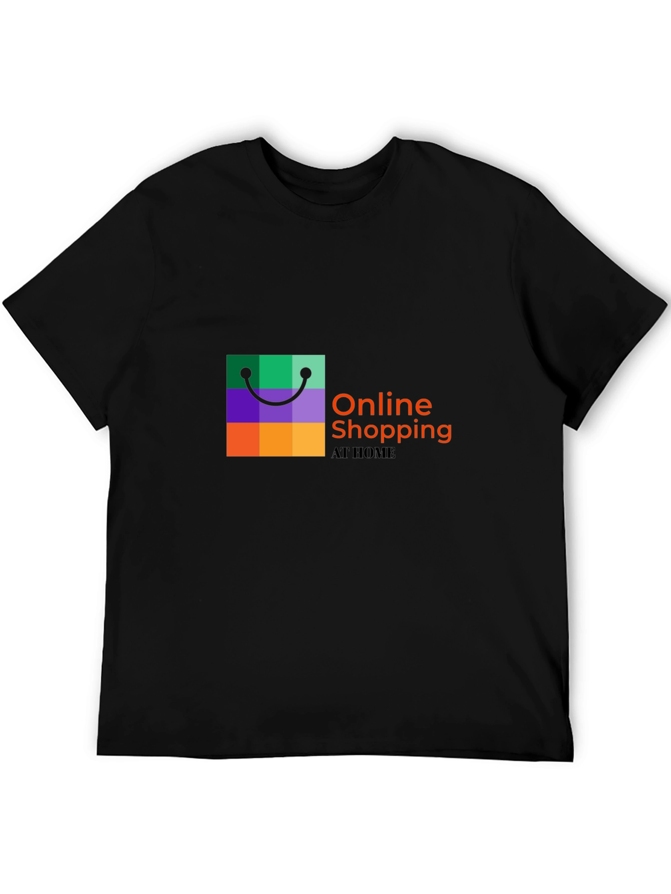 Online Shopping Black T-Shirt
