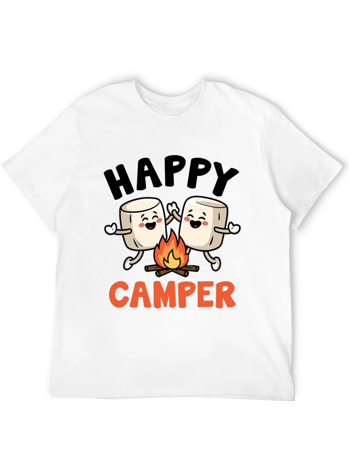 Happy Camper Marshmallow Graphic Tee