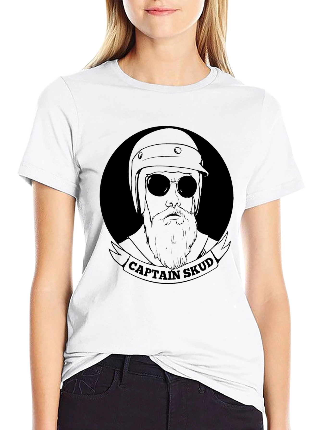 Captain Skud Biker Graphic T-Shirt