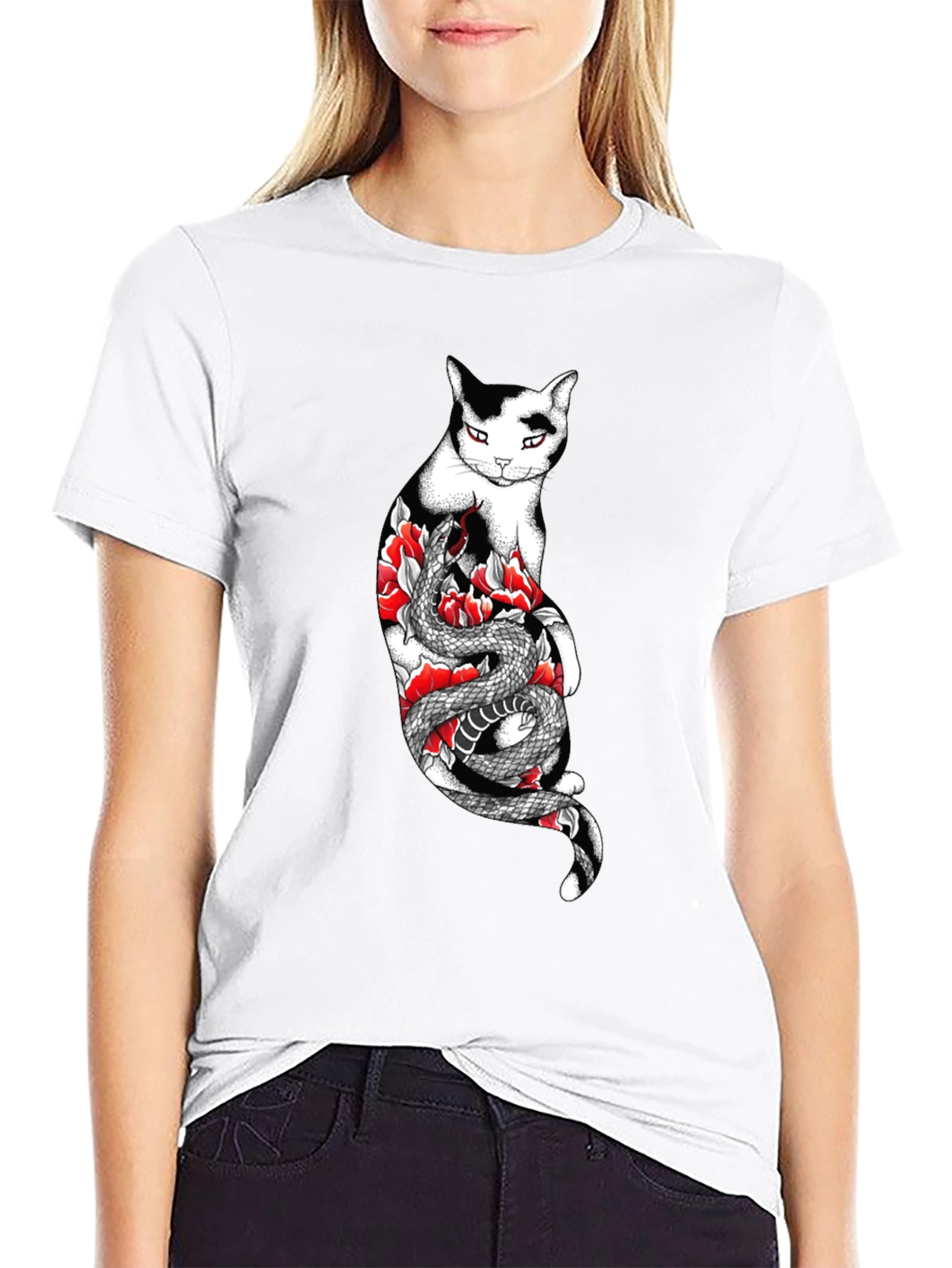 Cat & Snake Graphic Tee