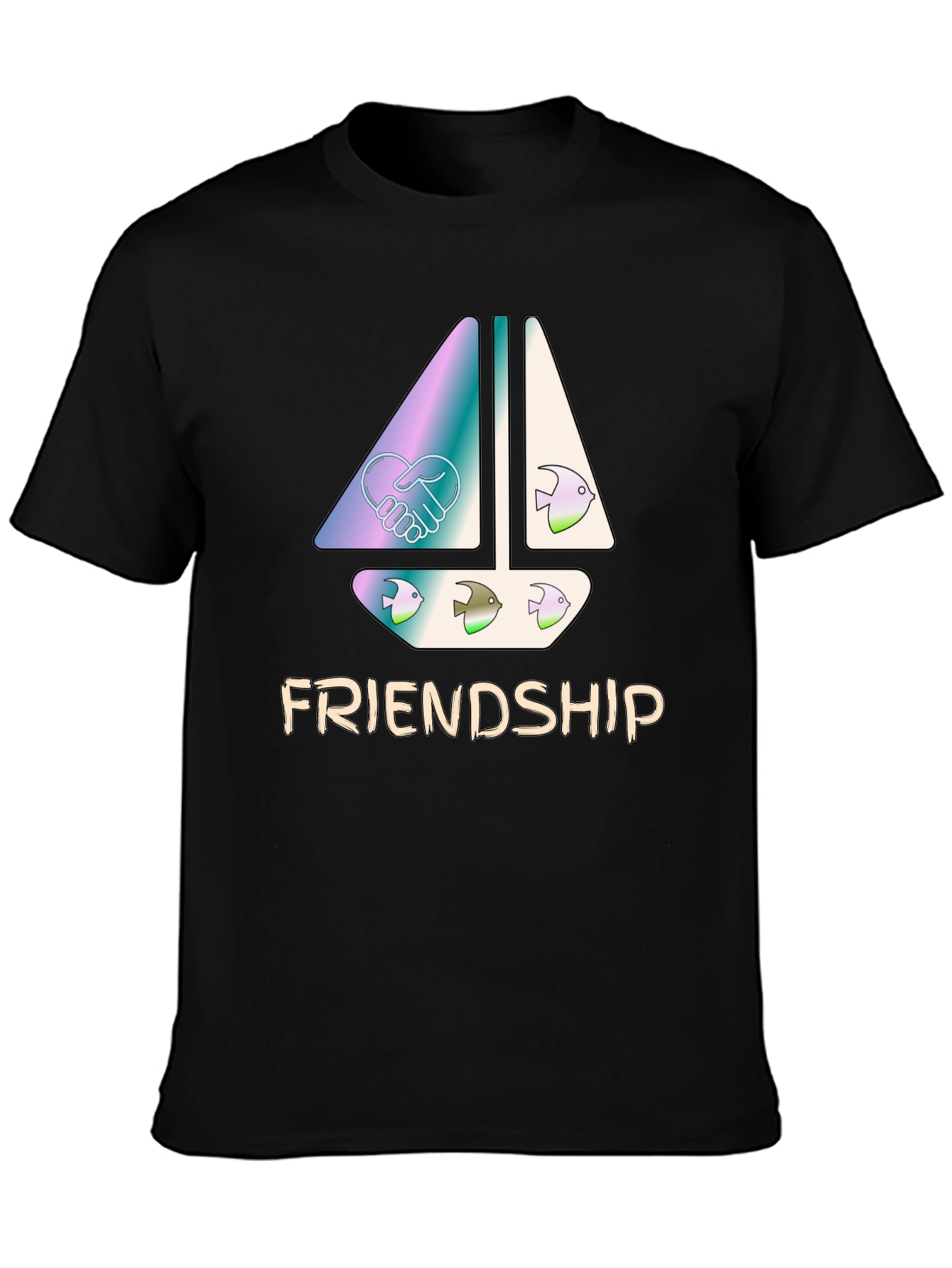 Friendship Sailboat Graphic T-Shirt