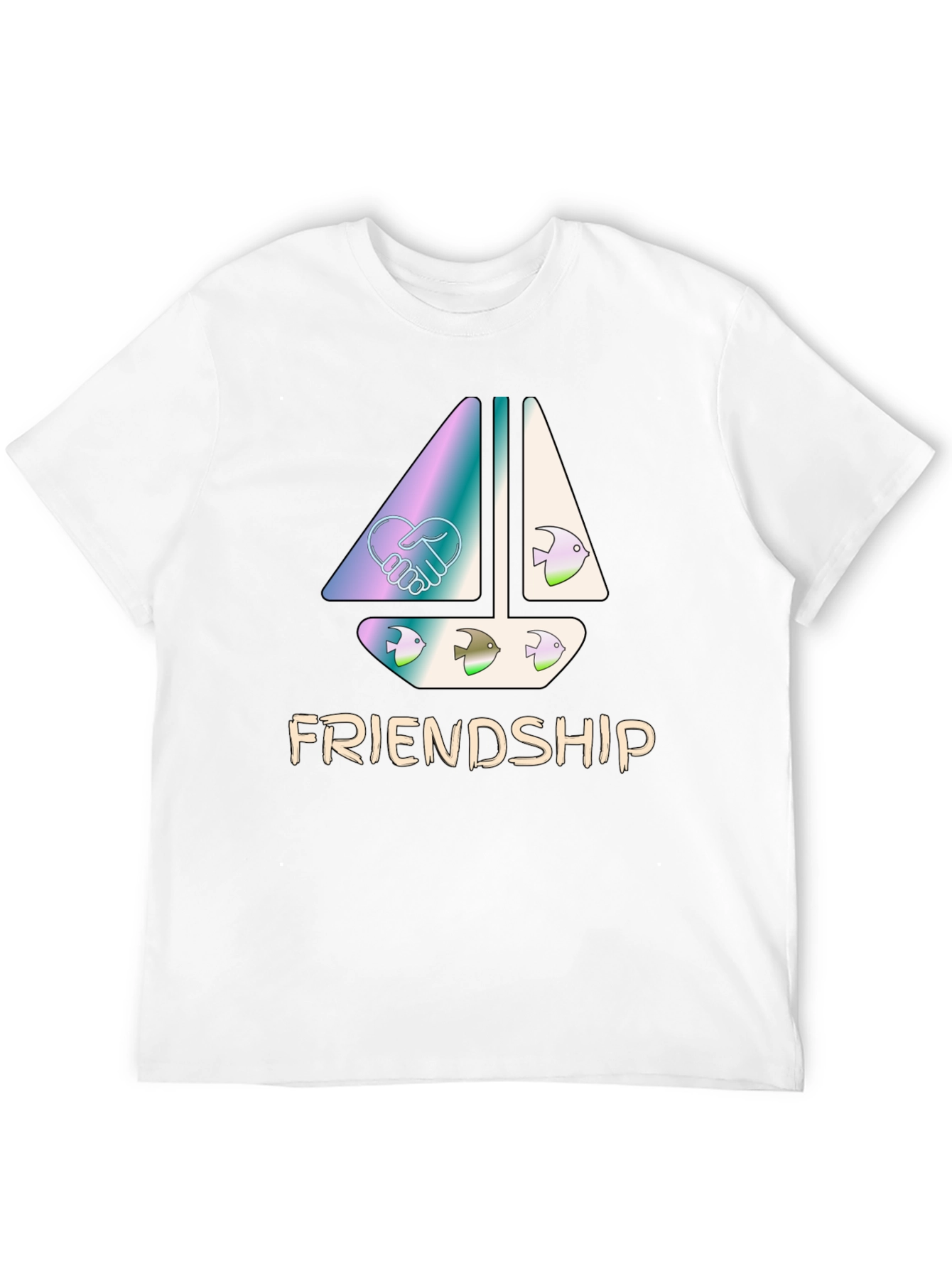 Friendship Sailboat Graphic T-Shirt