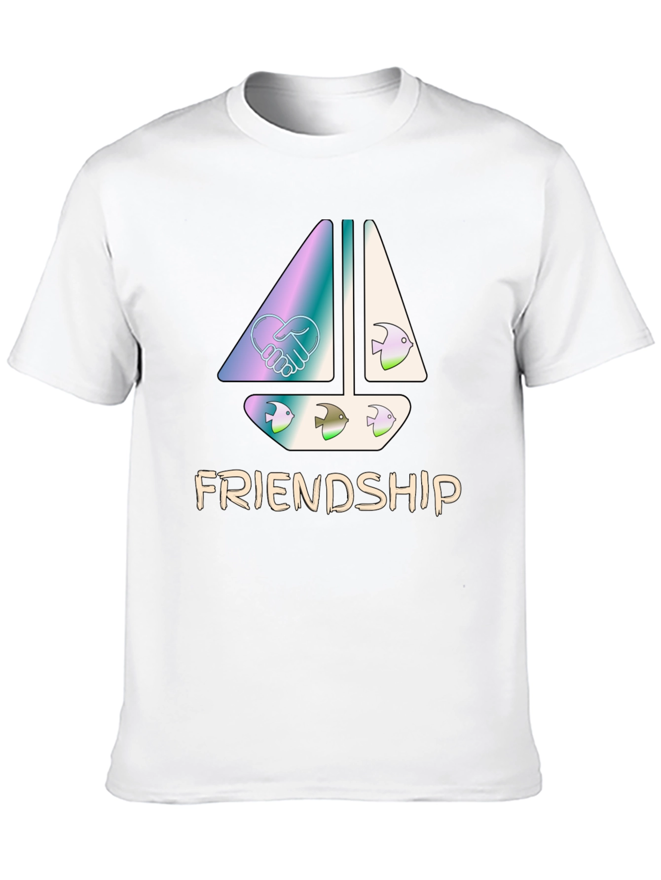 Friendship Sailboat Graphic T-Shirt