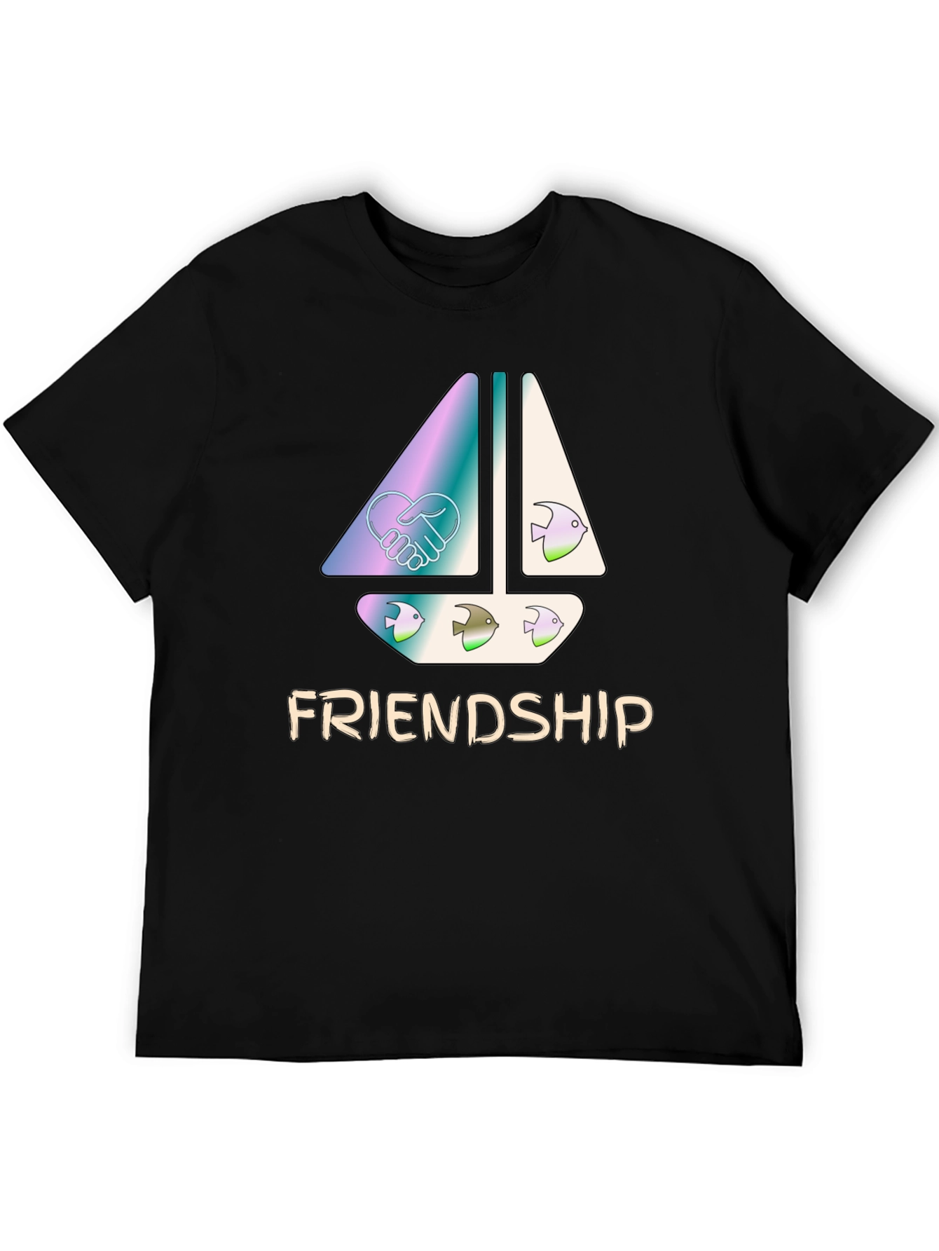 Friendship Sailboat Graphic T-Shirt