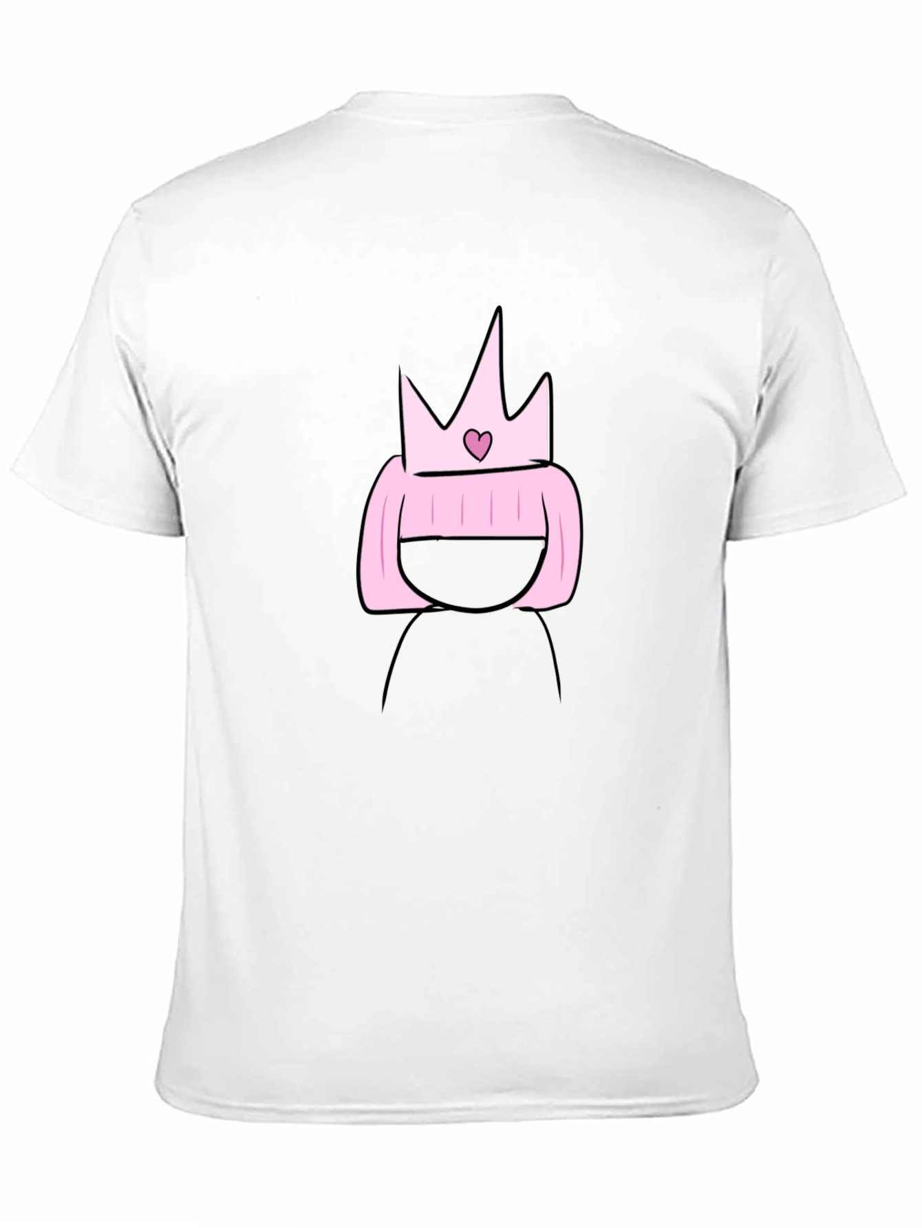 Cartoon Princess T-Shirt - Black Cotton Tee