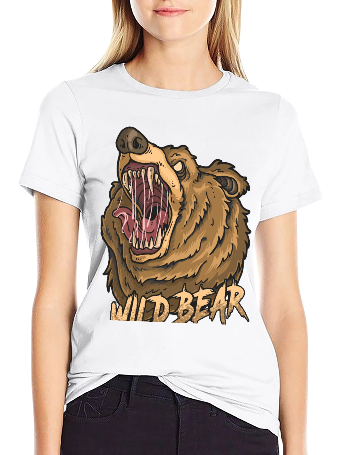 Wild Bear Graphic Tee - Mens Black T-Shirt