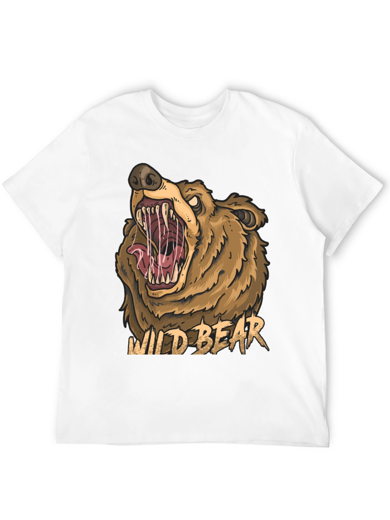 Wild Bear Graphic Tee - Mens Black T-Shirt