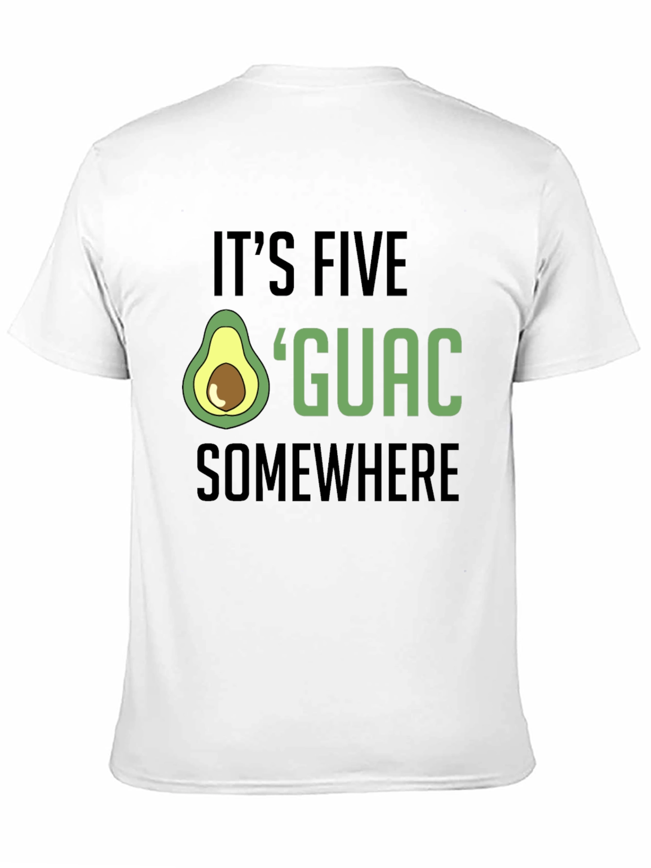 Its Five OGuac Somewhere Mens Black T-Shirt