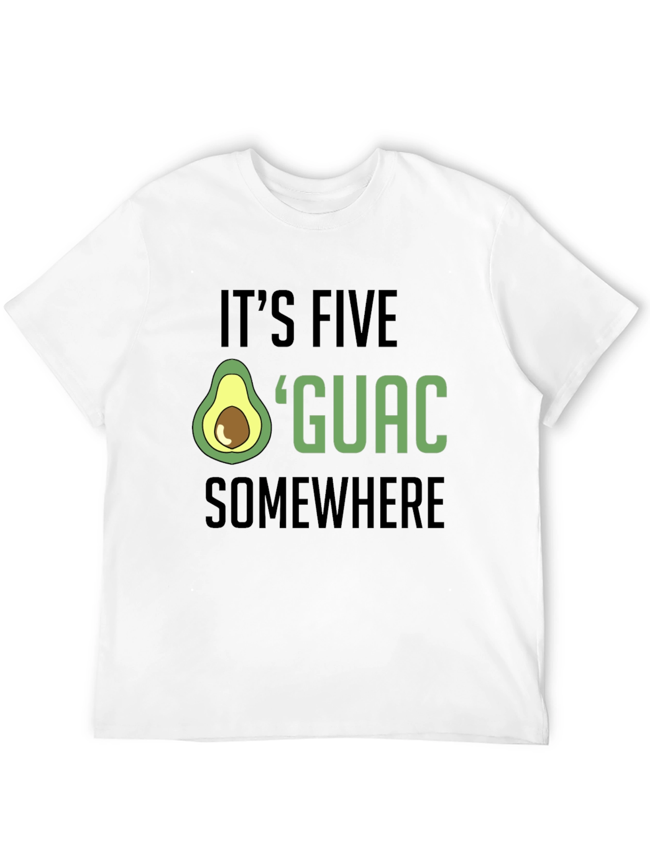 Its Five OGuac Somewhere Mens Black T-Shirt