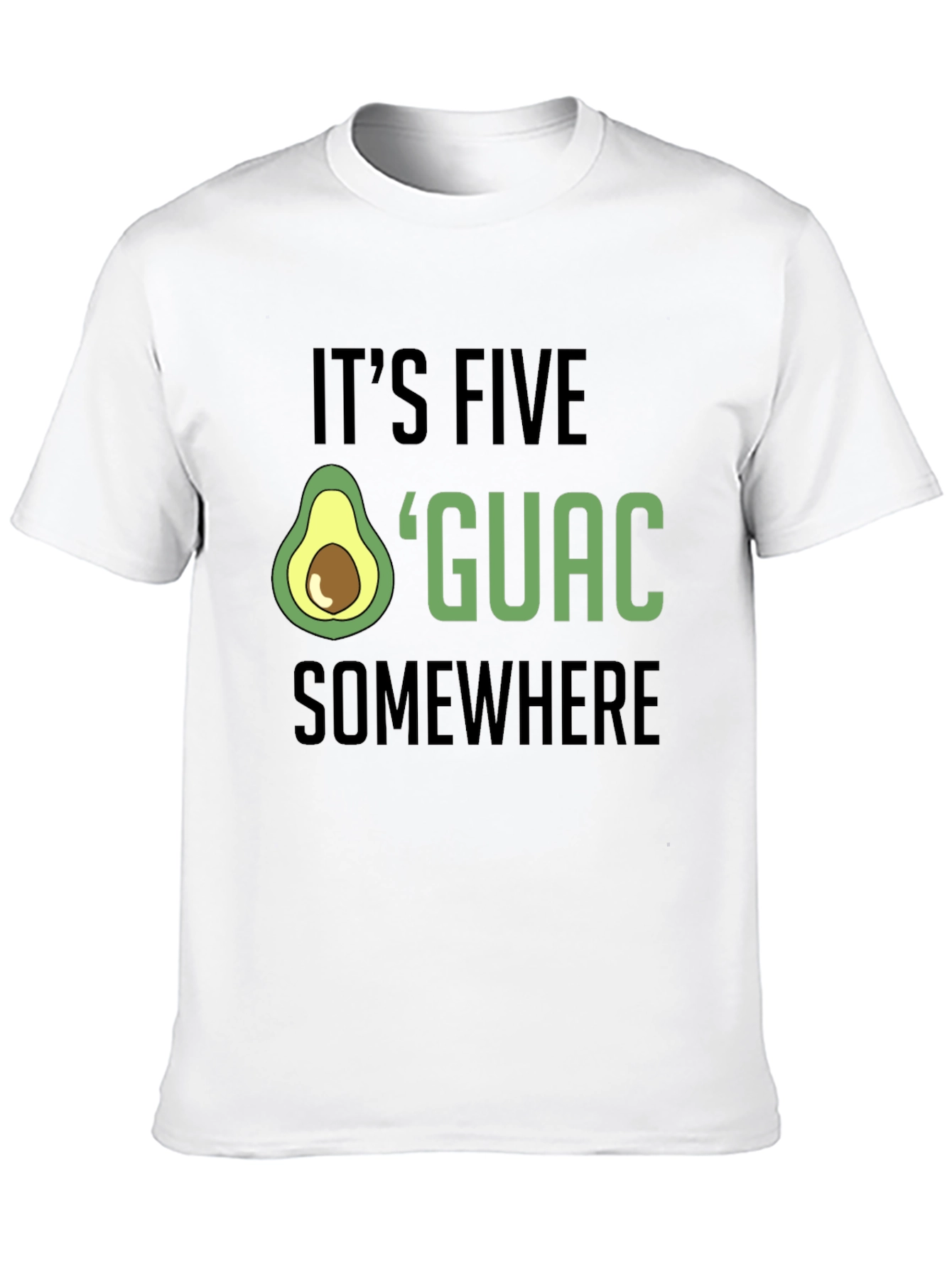 Its Five OGuac Somewhere Mens Black T-Shirt
