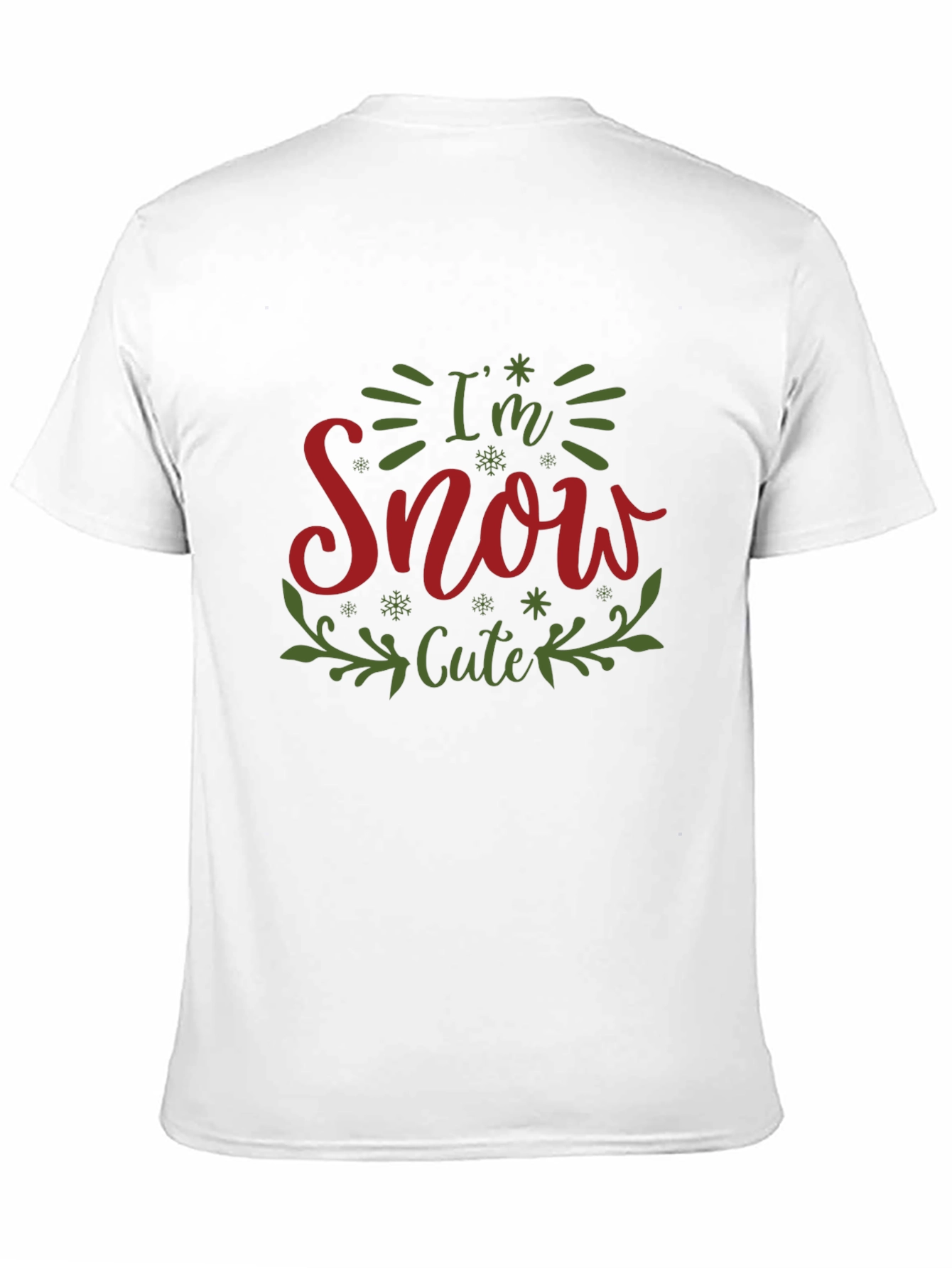 Im Snow Cute Black Graphic T-Shirt