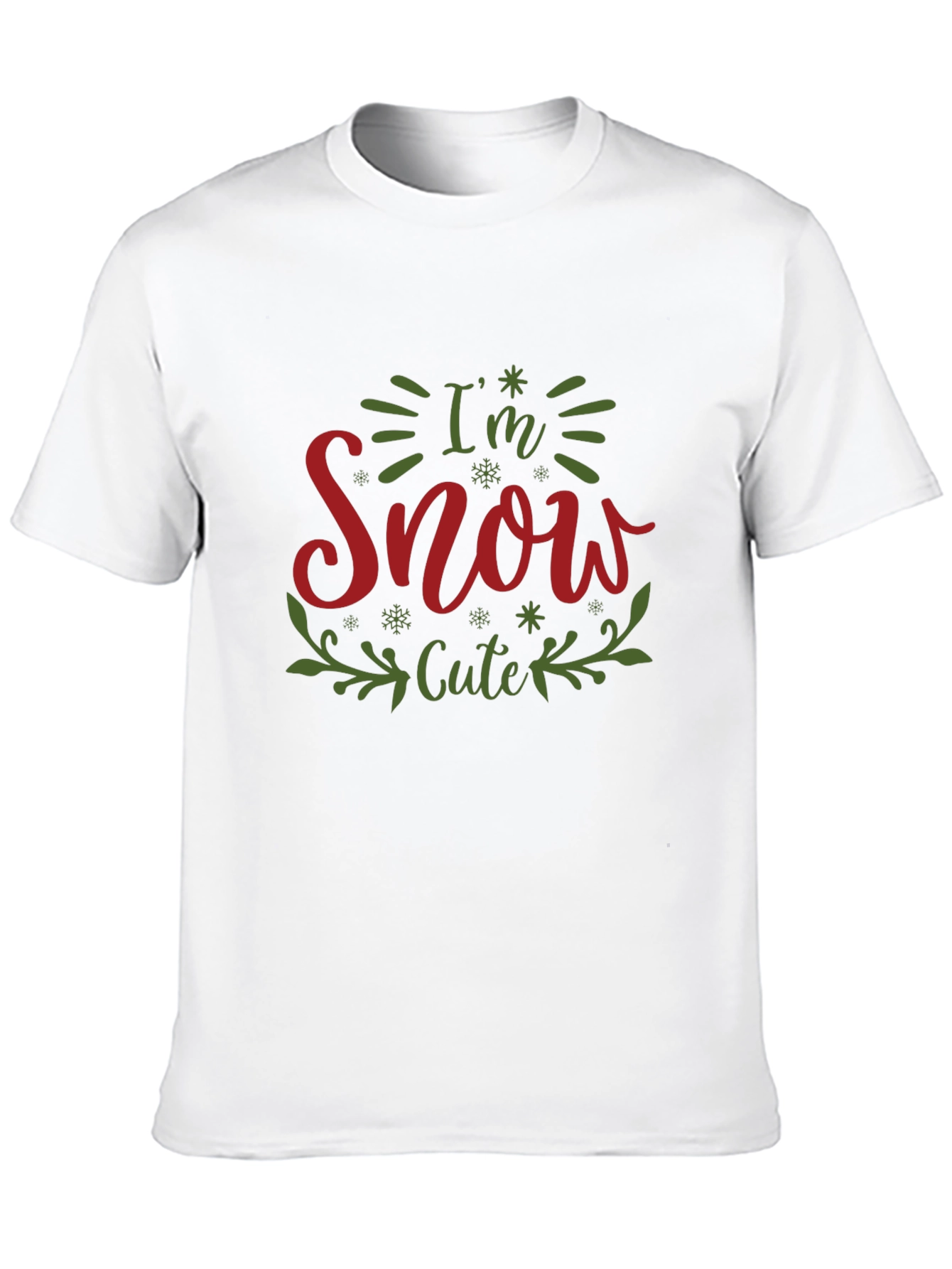 Im Snow Cute Black Graphic T-Shirt