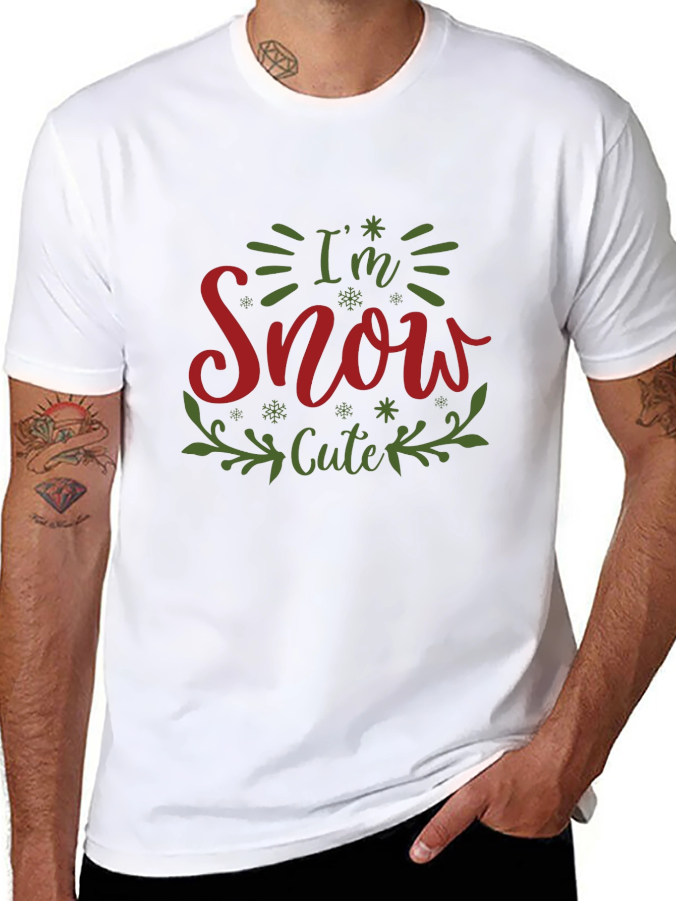 Im Snow Cute Black Graphic T-Shirt