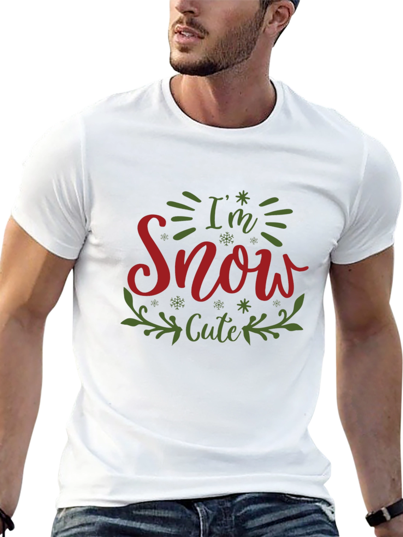 Im Snow Cute Black Graphic T-Shirt