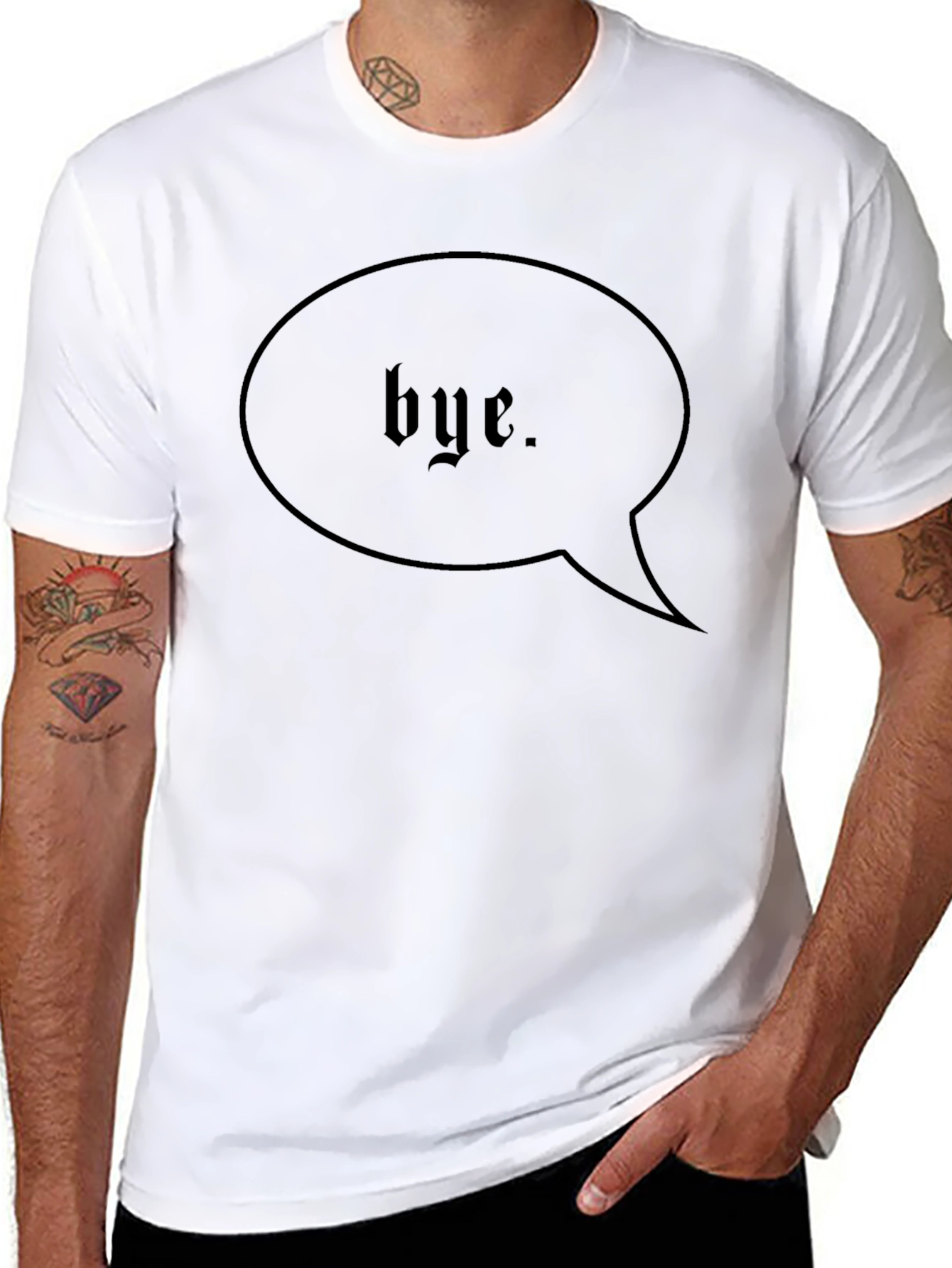 Bye. T-Shirt - Black Graphic Tee