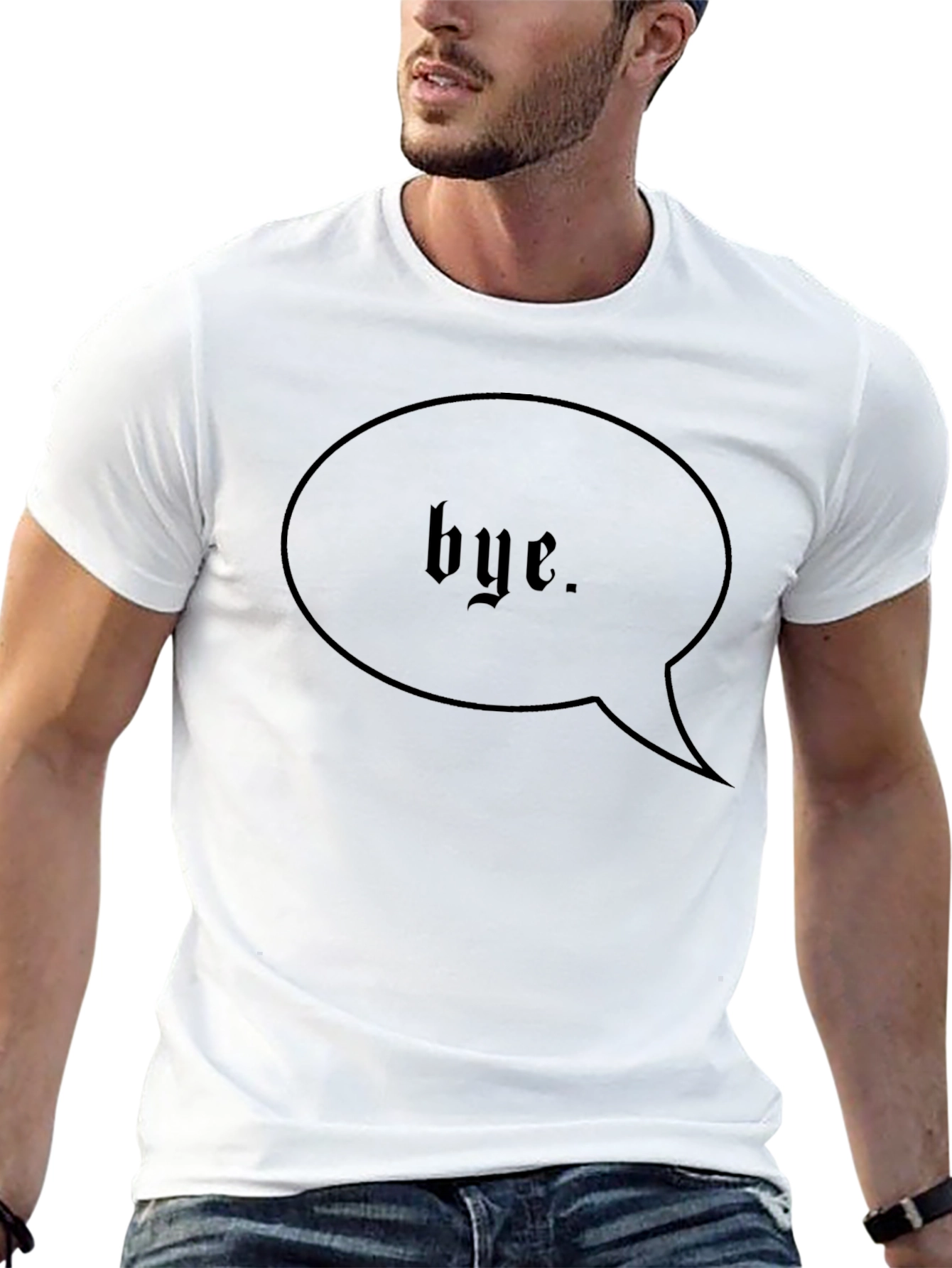 Bye. T-Shirt - Black Graphic Tee