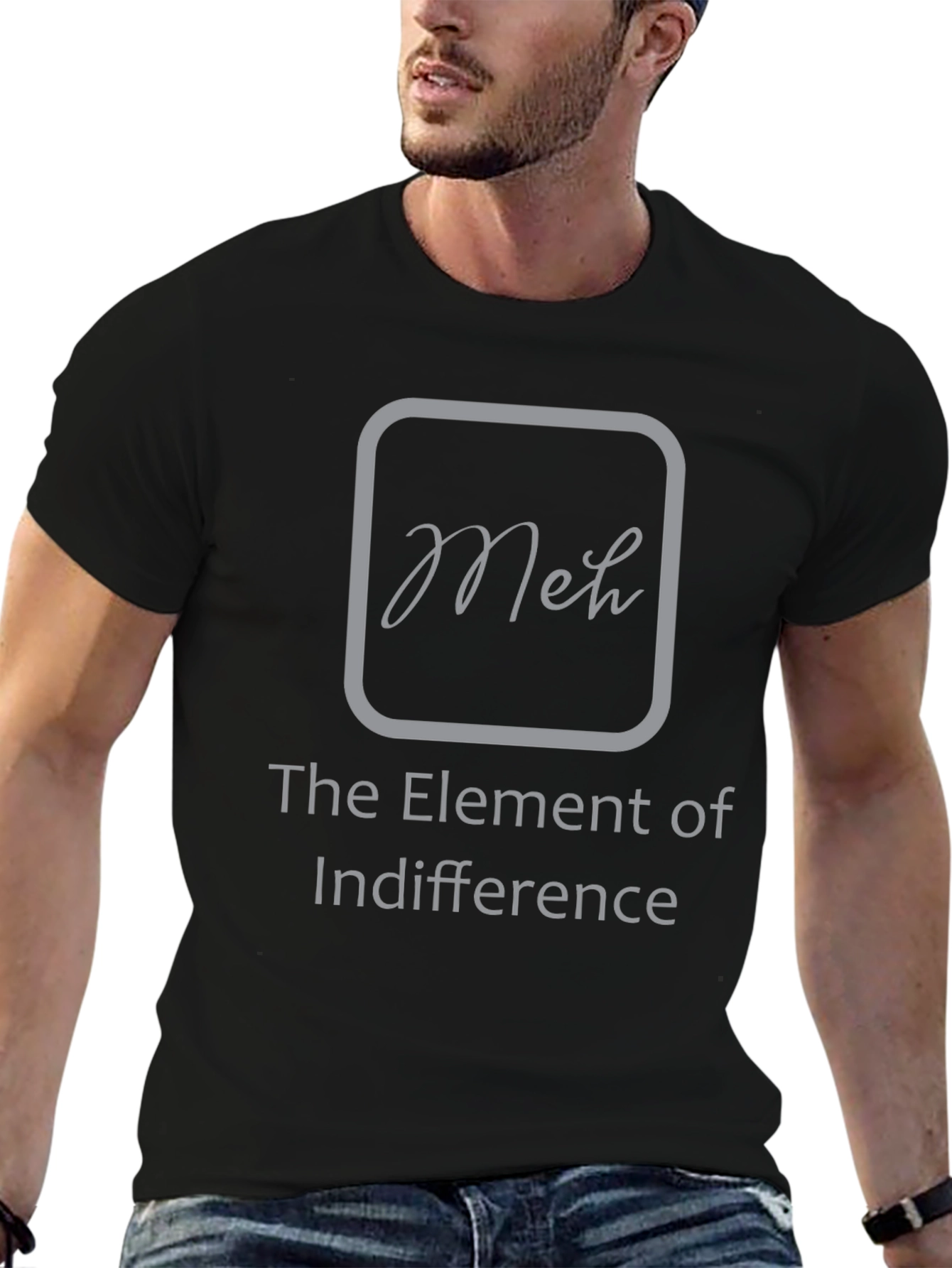 Meh The Element of Indifference Graphic T-Shirt