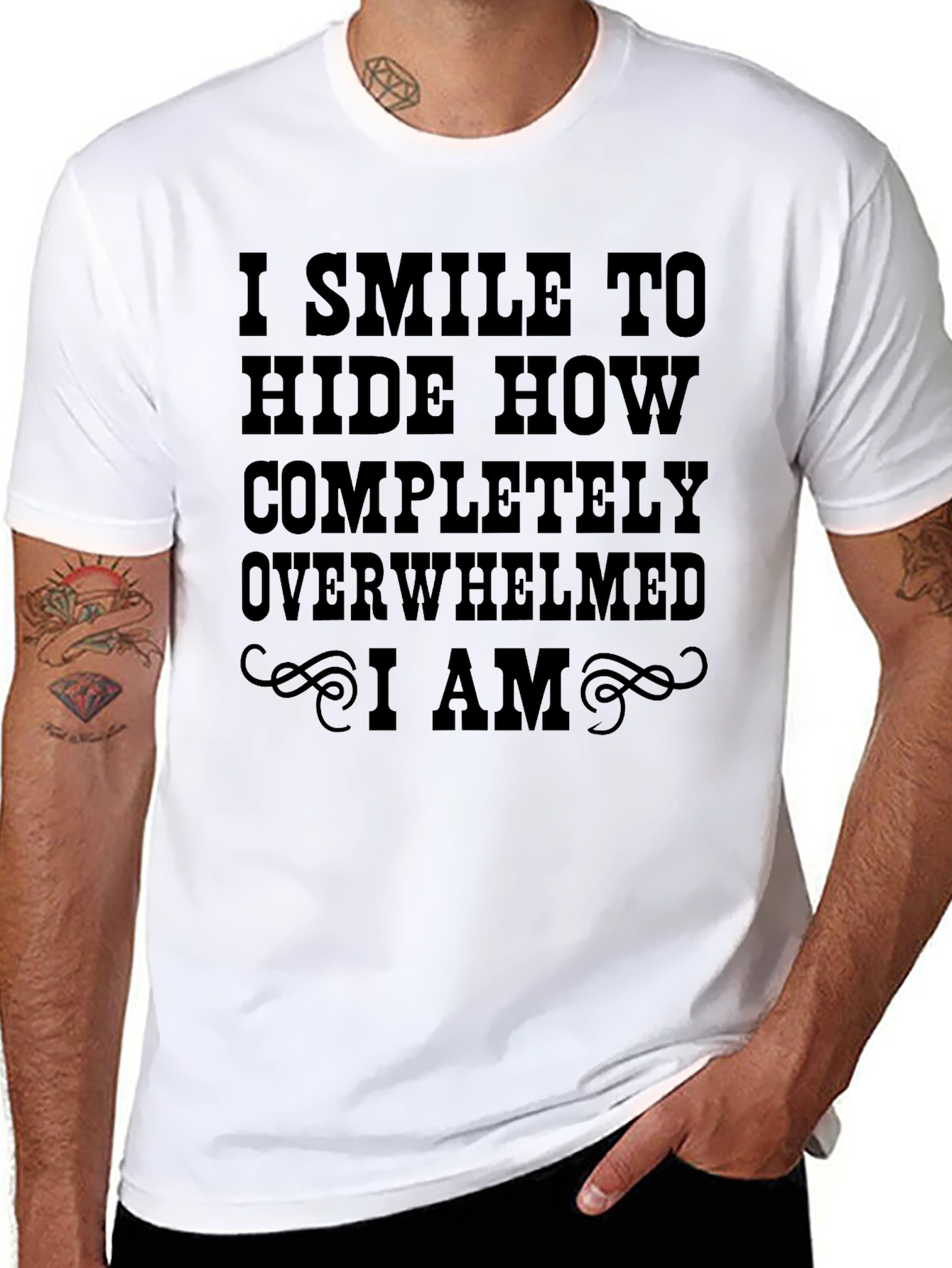I Smile To Hide Overwhelmed T-Shirt