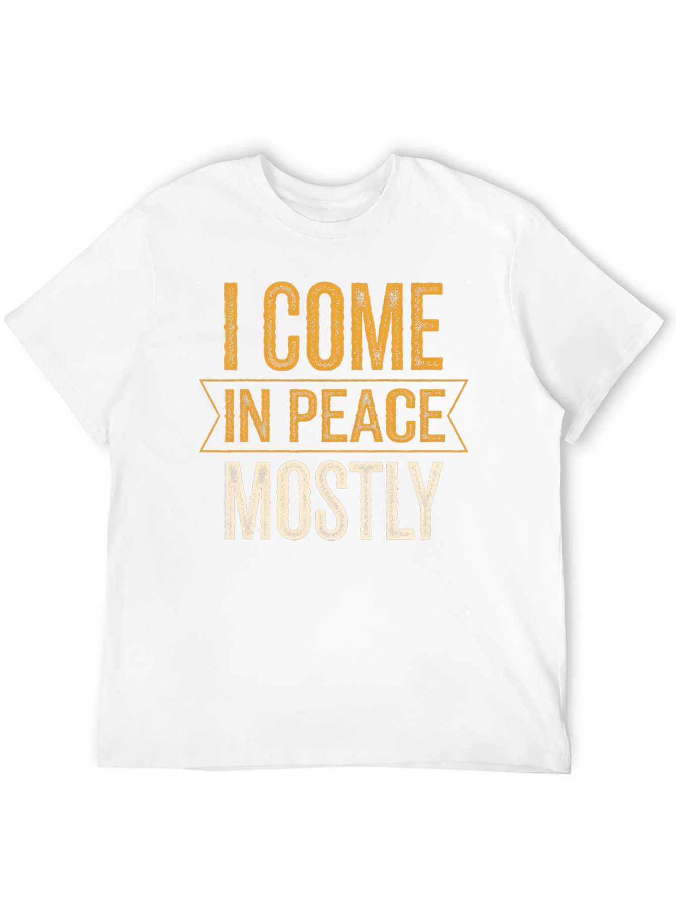 I Come In Peace Mostly Black Graphic Tee
