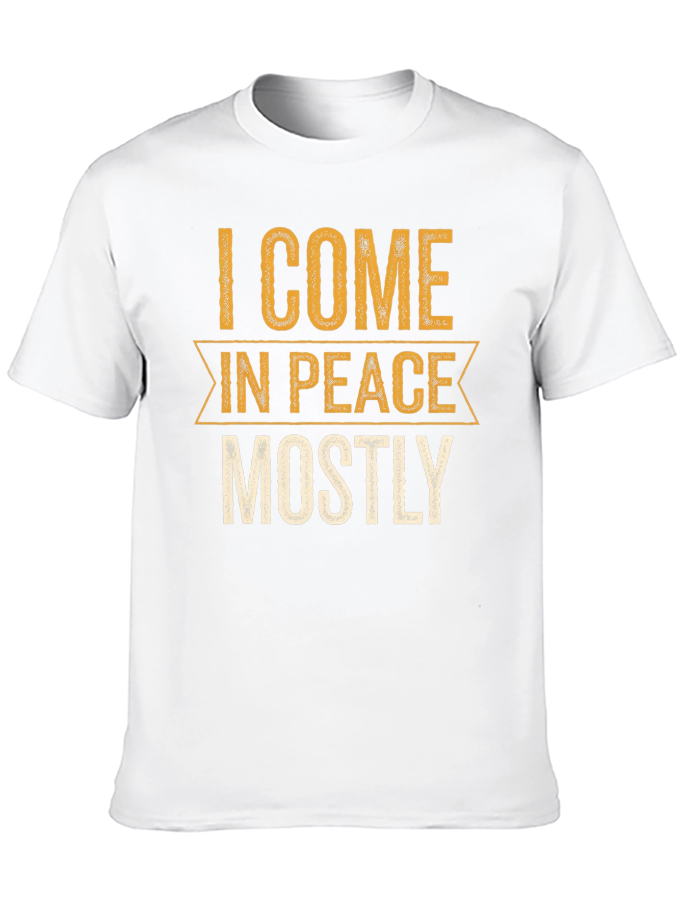 I Come In Peace Mostly Black Graphic Tee