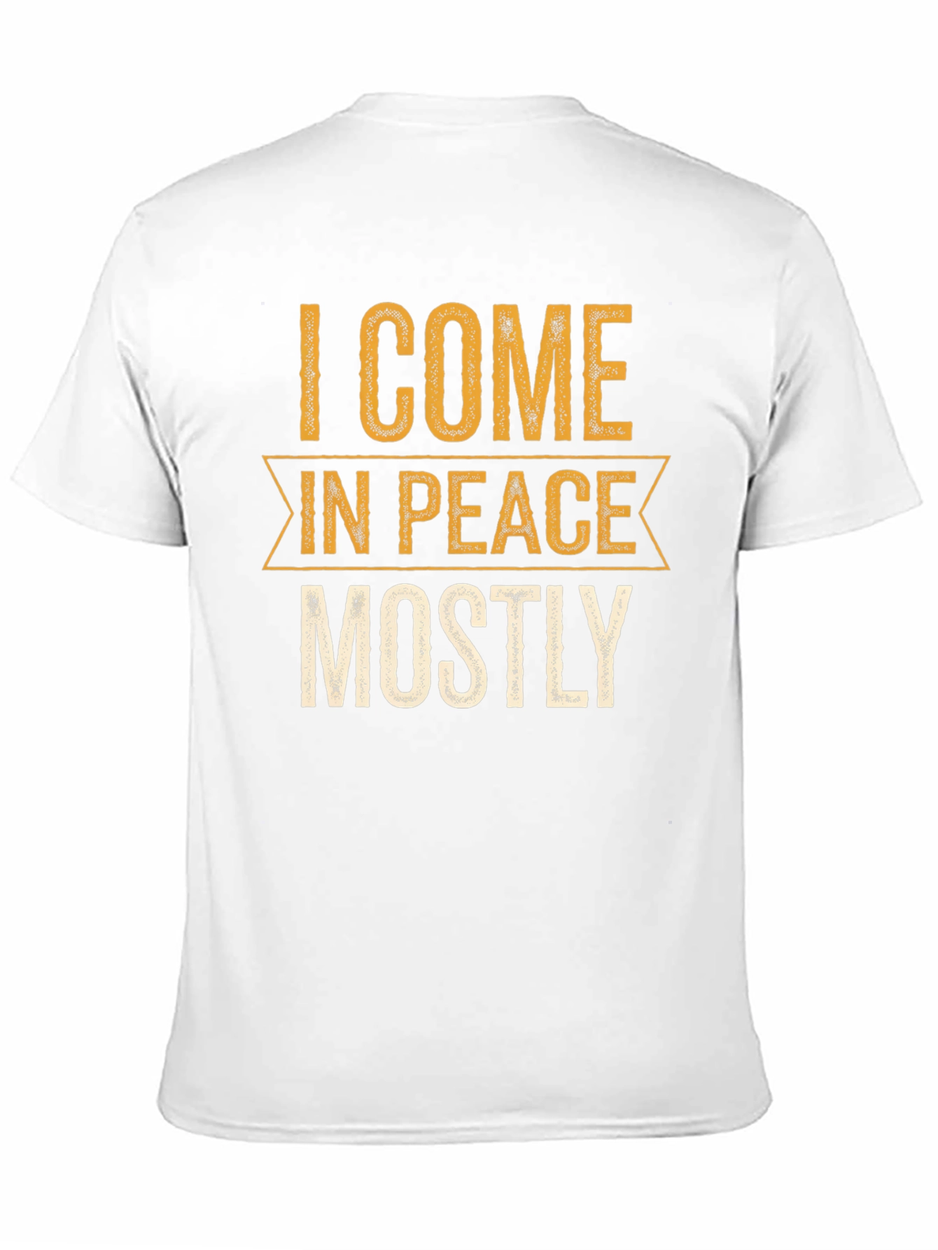 I Come In Peace Mostly Black Graphic Tee
